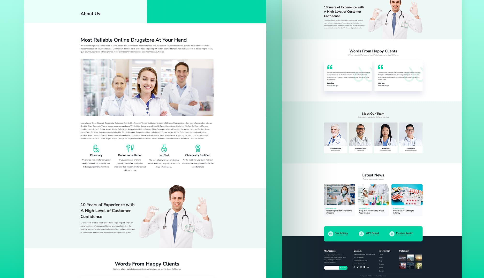 ElePharma About Us Page For Gutenberg Banner