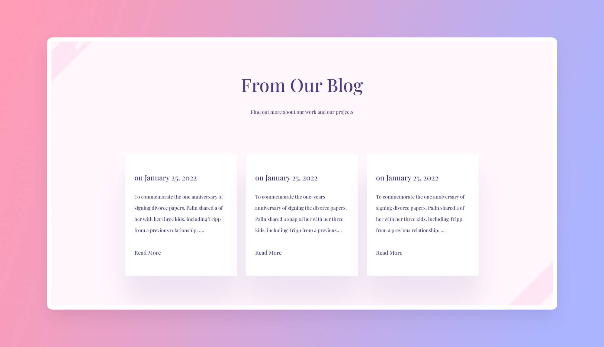 Cravity Blog Section For Gutenberg Banner