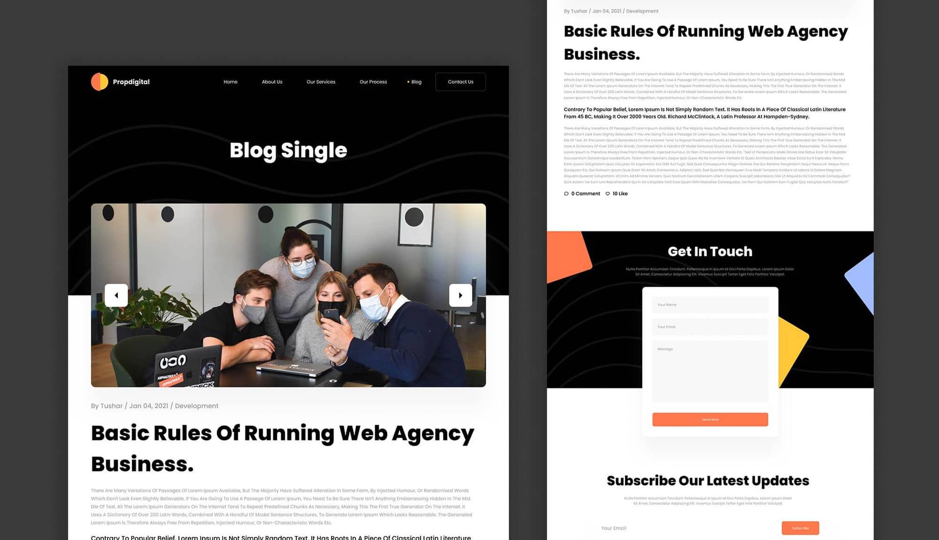 PropDigital Blog Details Page By Templately