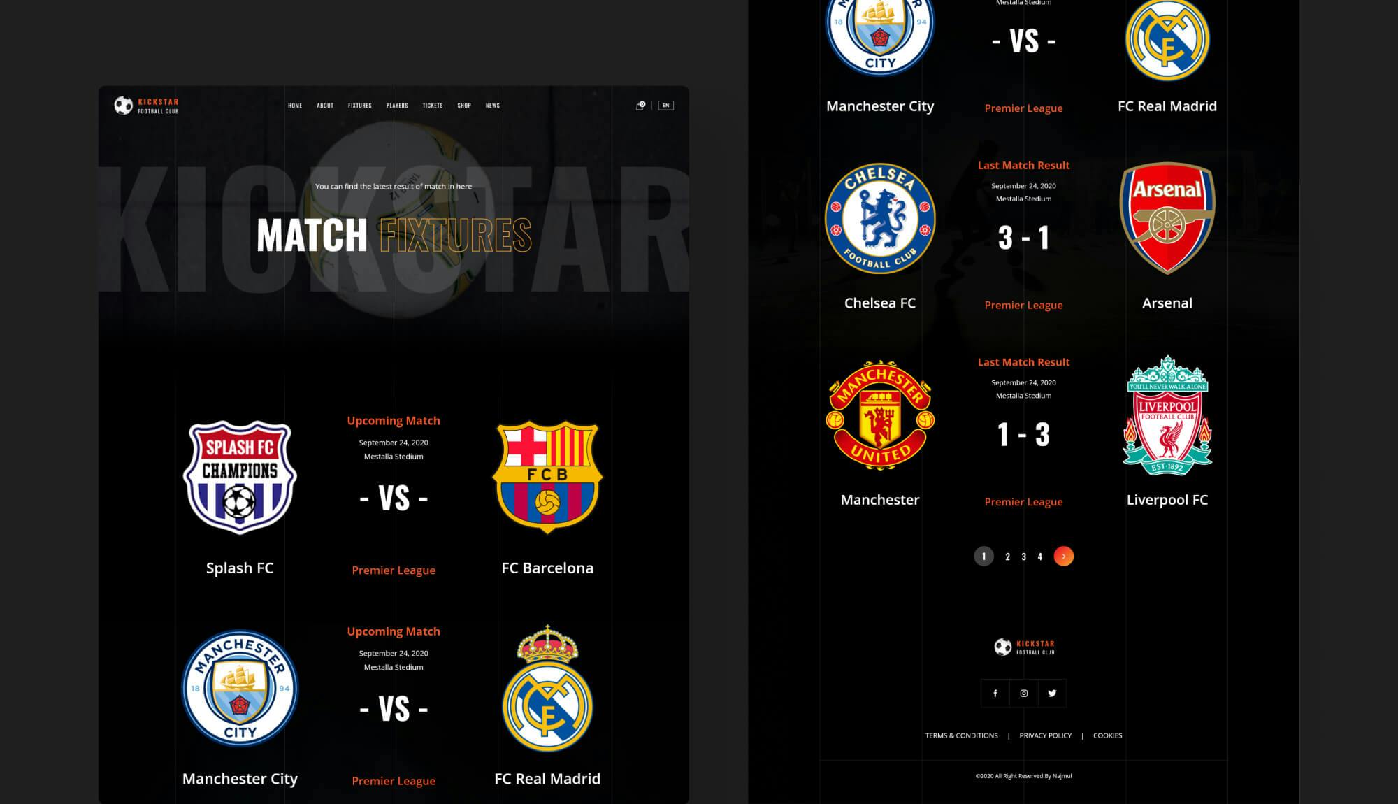 KickStar Fixtures Page Banner