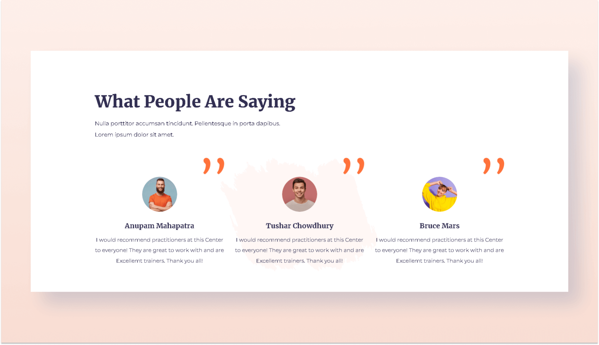 Do Yoga Testimonial Section For Gutenberg Banner