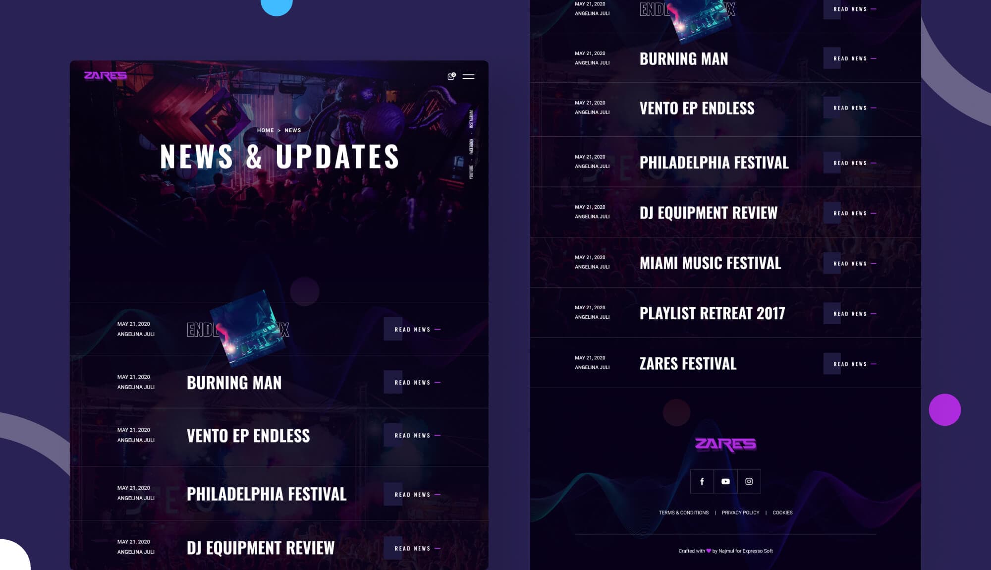 Zares News Page Banner