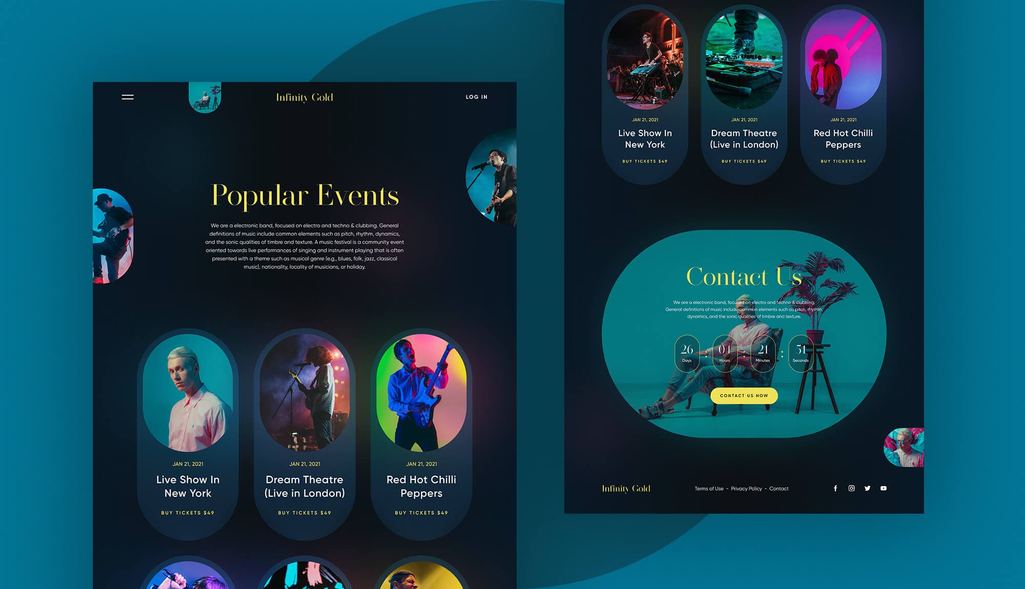 Infinity Gold Event Page Banner