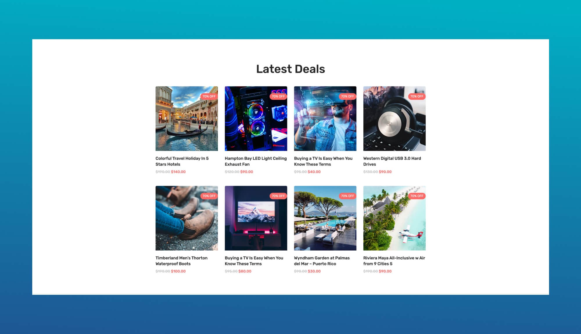 CrunchDealz Product Grid Section For Gutenberg Banner