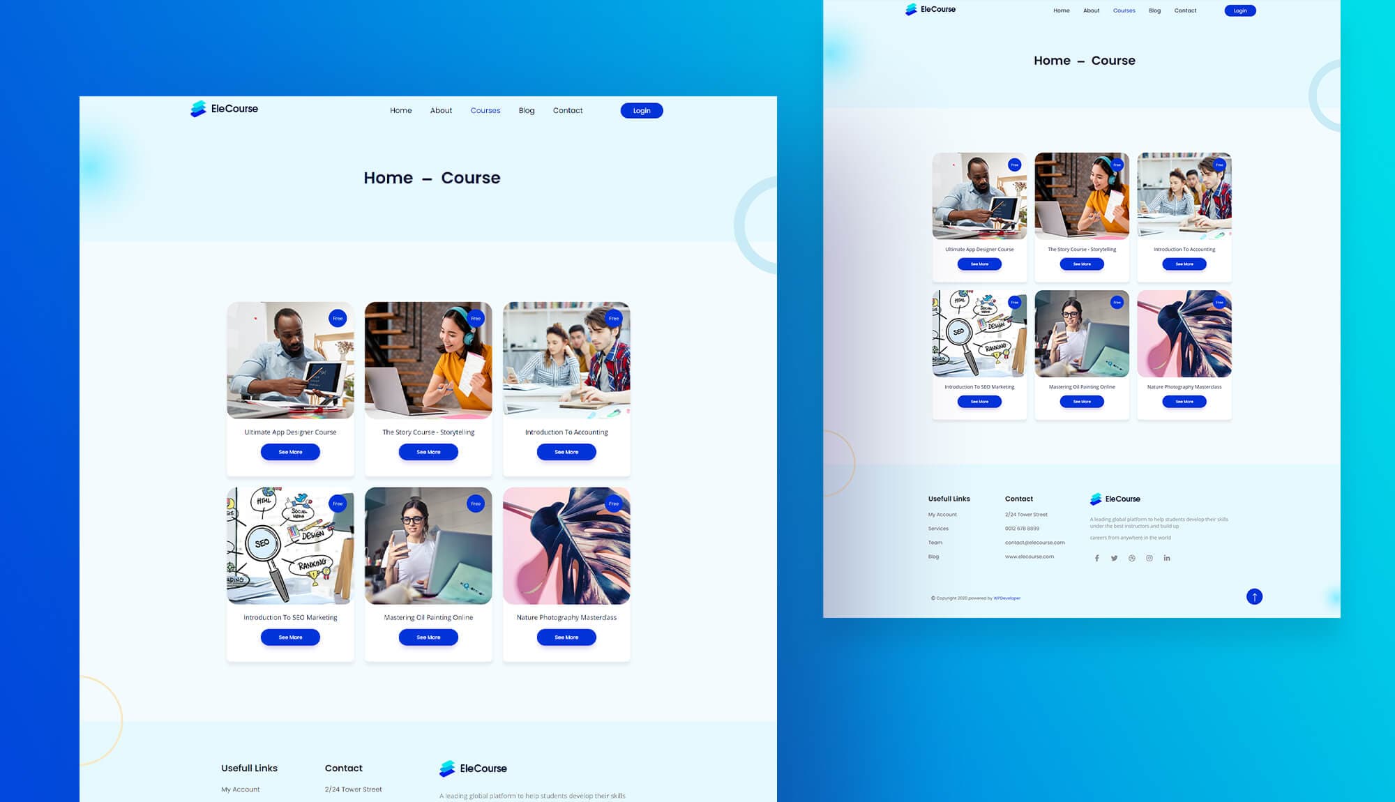 EleCourse Courses Page Banner