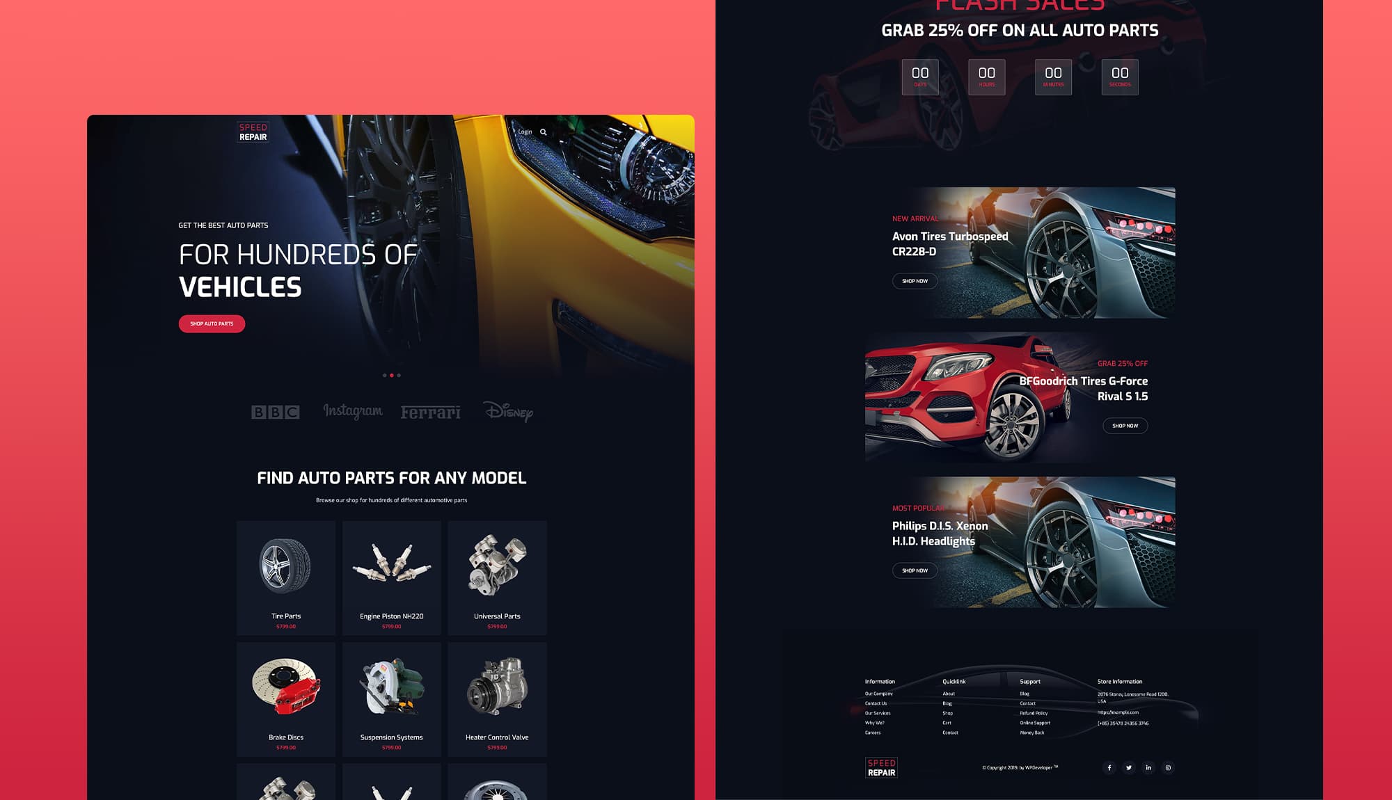 Speed Repair Landing Page Banner