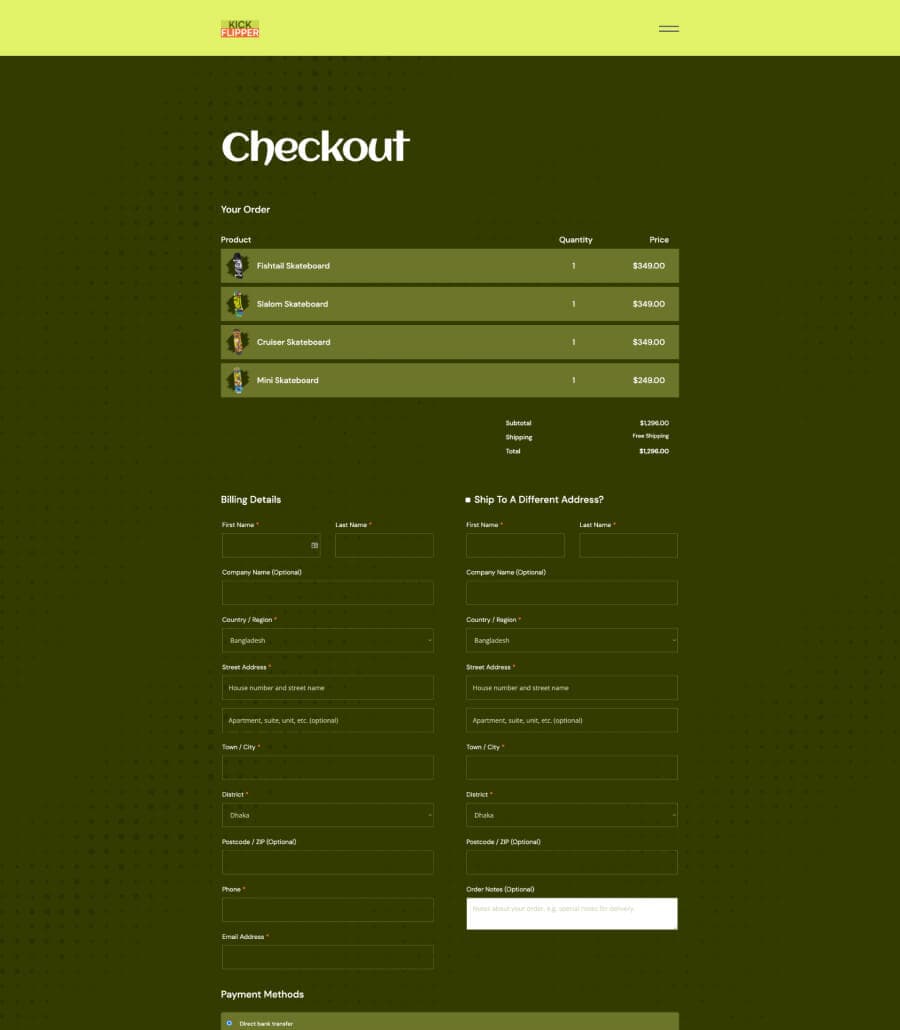 Kick Flipper Checkout Page thumbnail