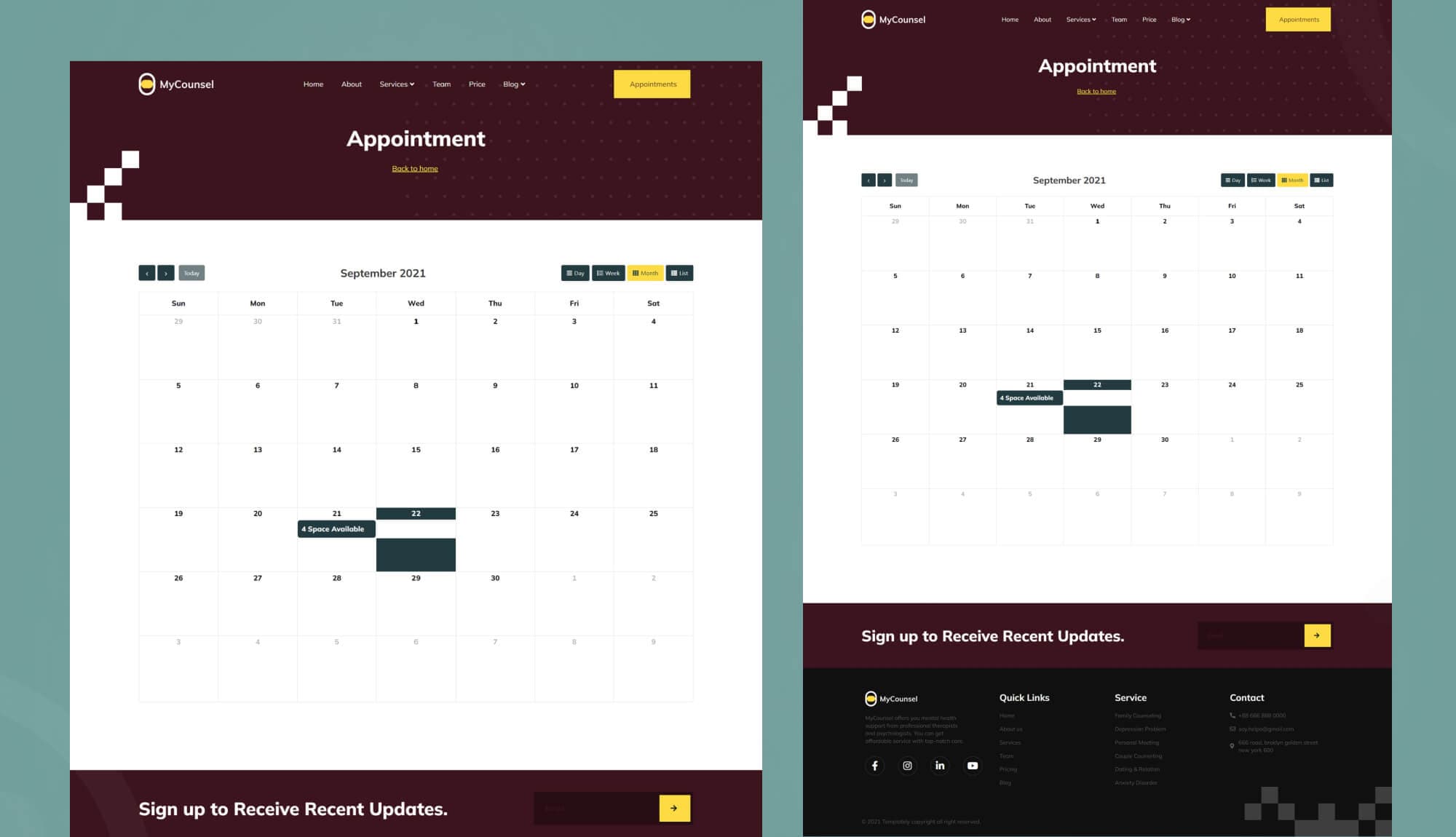 MyCounsel Appointment Page Banner