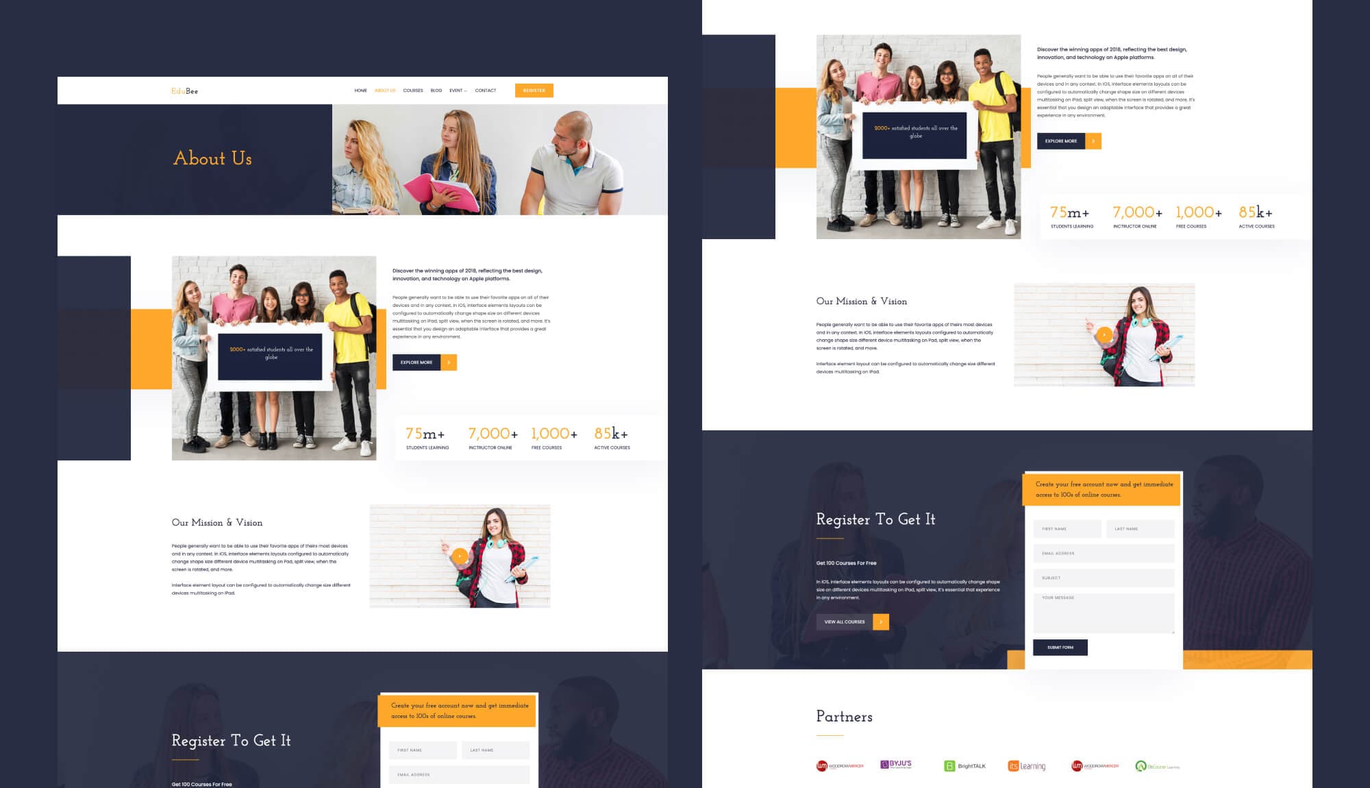 EduBee About Page For Gutenberg Banner