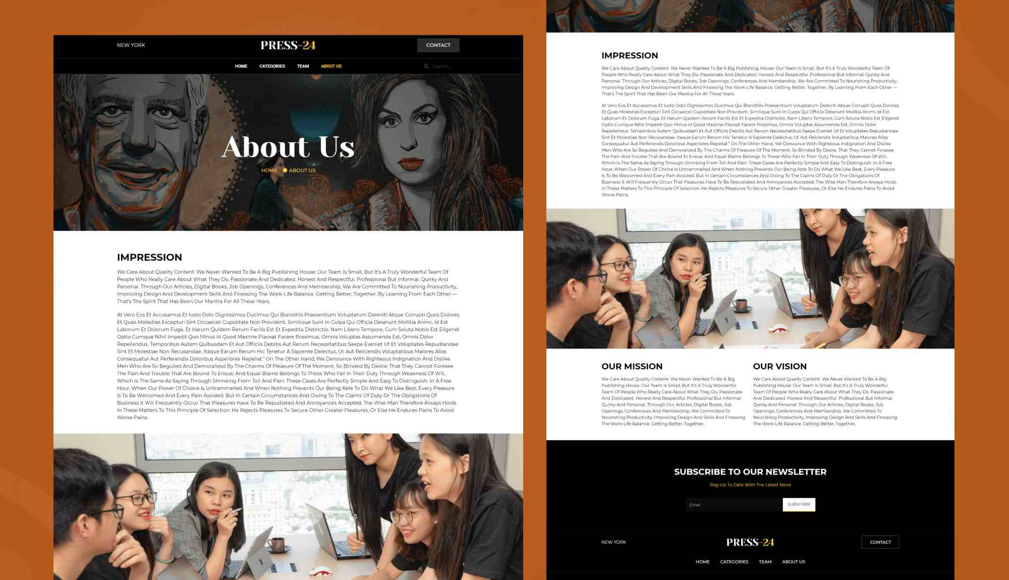 Press24 About Page By Templately