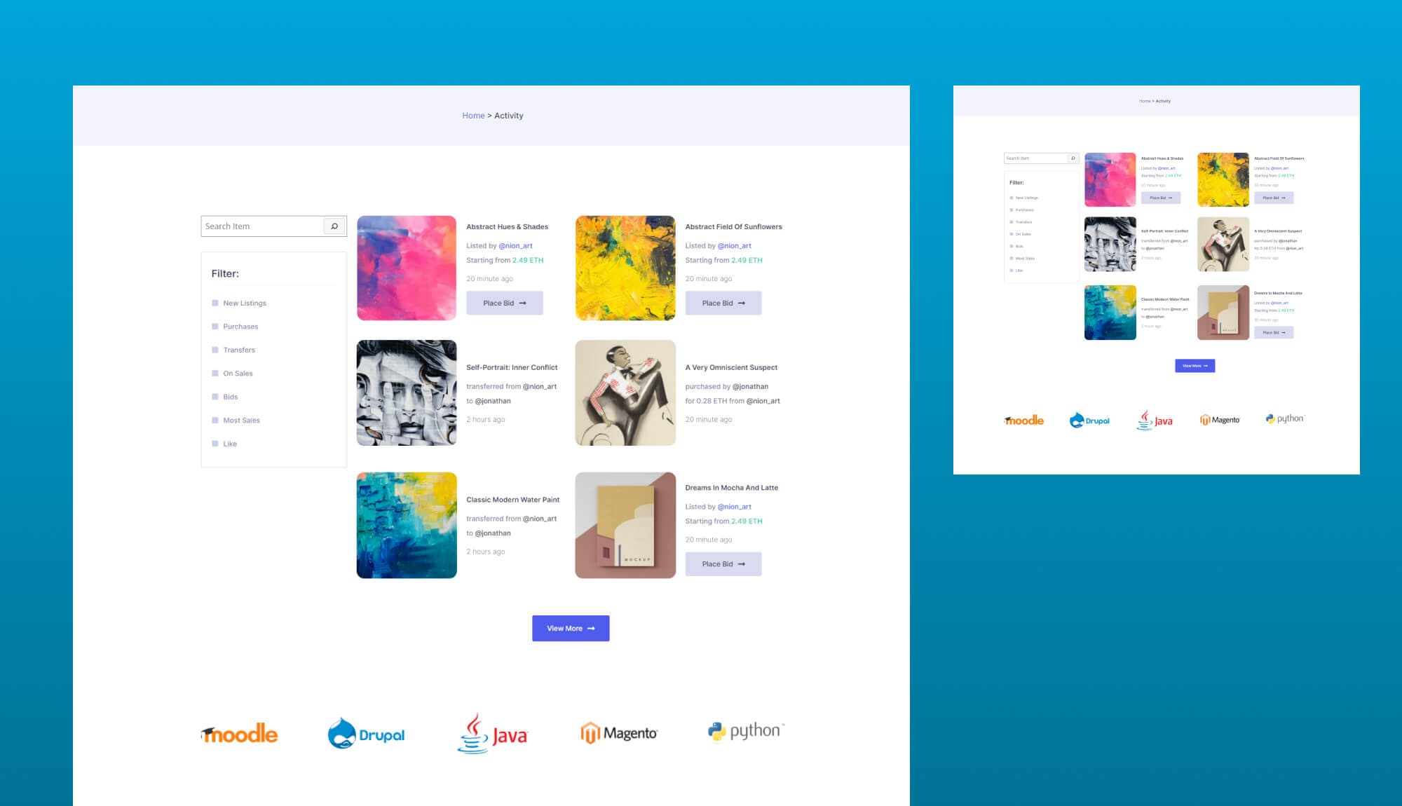NFTGallery Activity Page For Gutenberg Banner