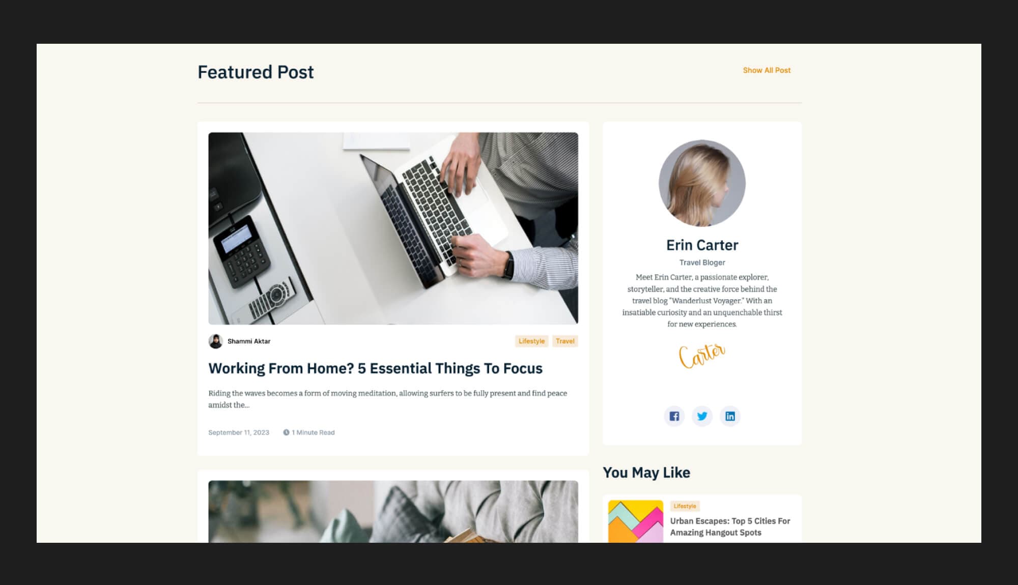 BloggerZen Posts With Sidebar Section For Gutenberg Banner