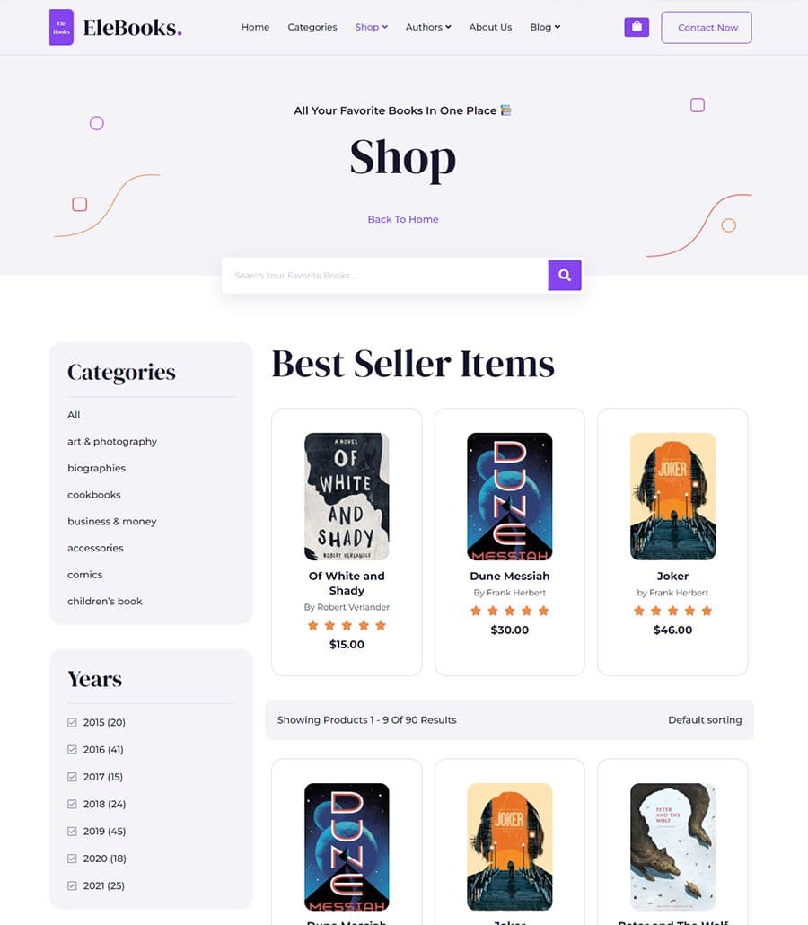 EleBook Shop Page thumbnail