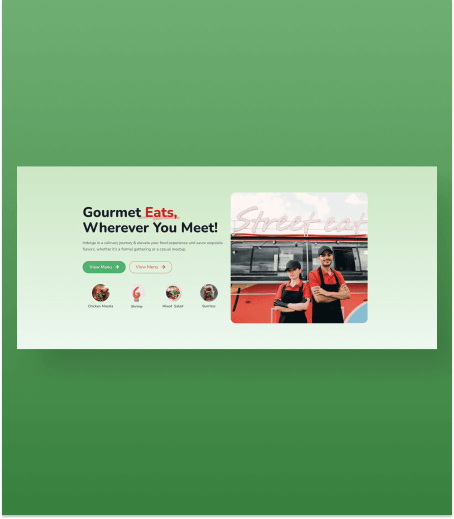 Gourmet Wheels Hero Section thumbnail