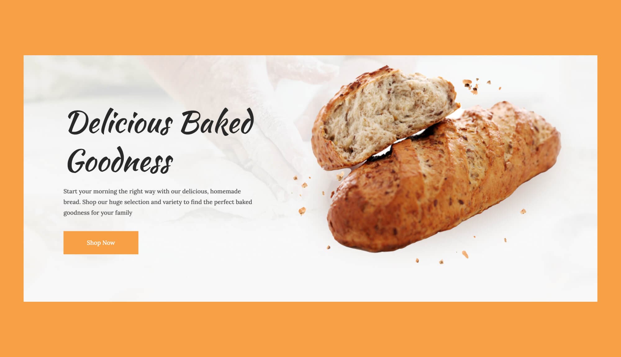 Bready Bake Hero Section For Gutenberg By Templately