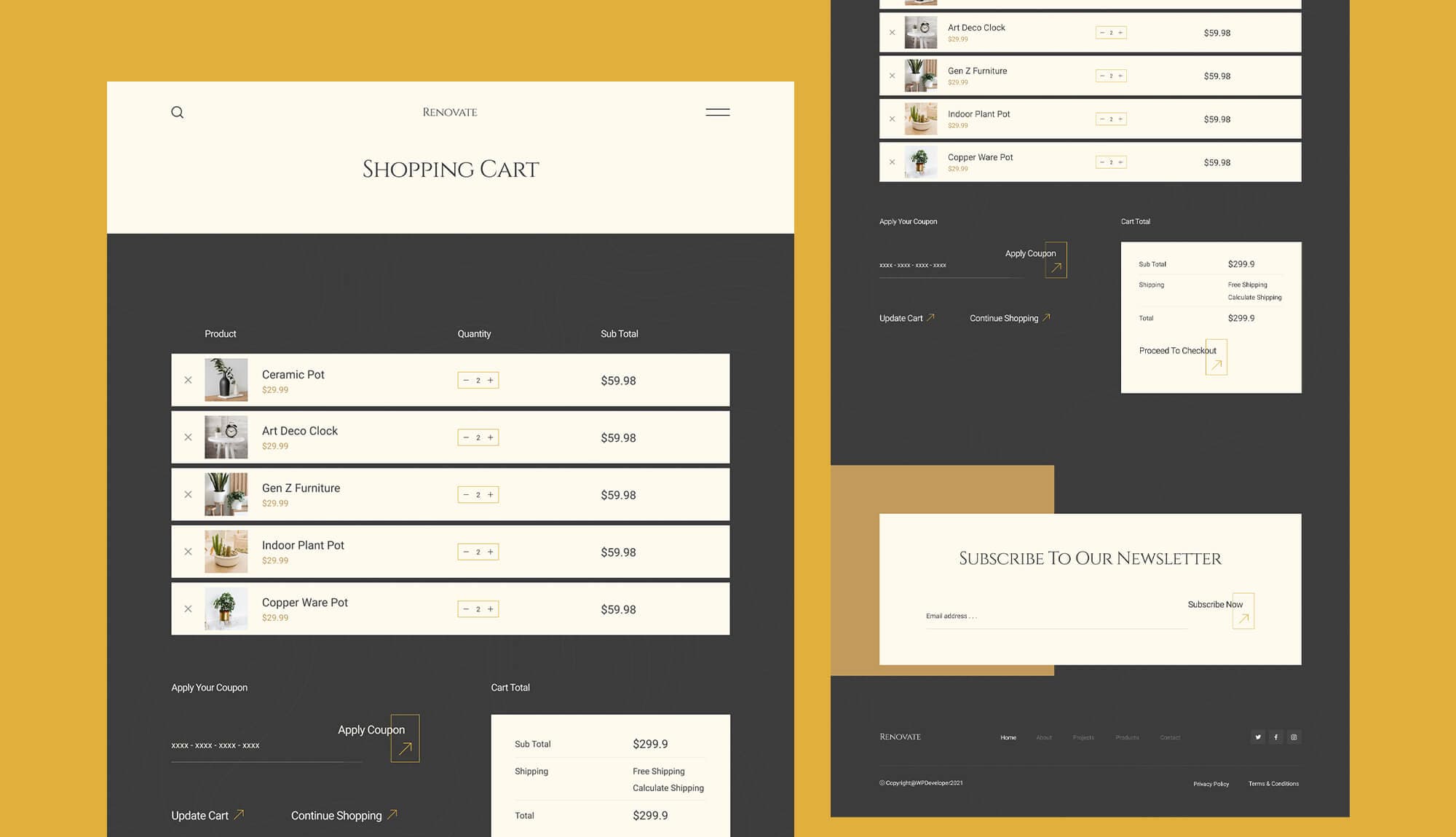Renovate Cart Page Banner