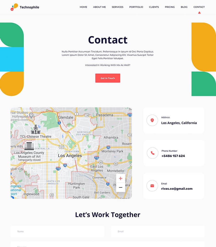 Technophile Contact Page thumbnail