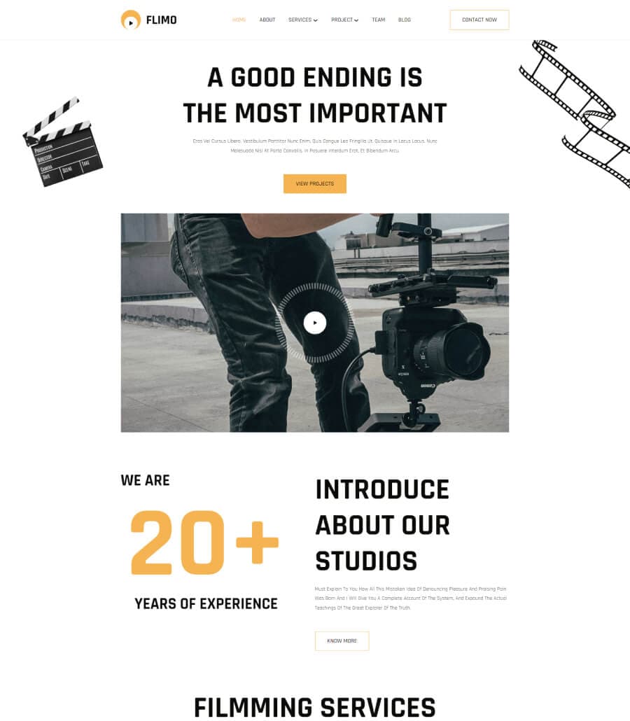 Flimo Home Page For Gutenberg thumbnail