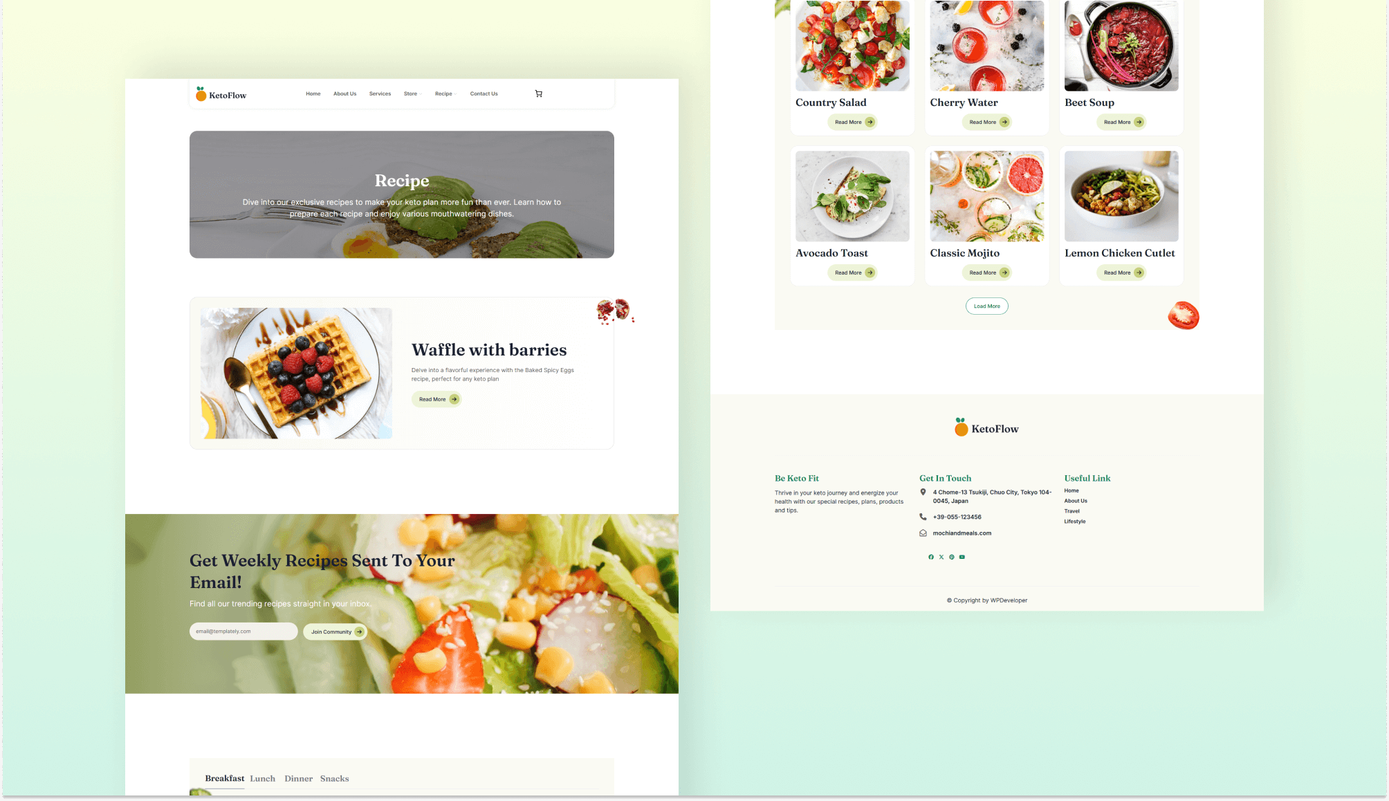 KetoFlow Recipe Page For Gutenberg Banner