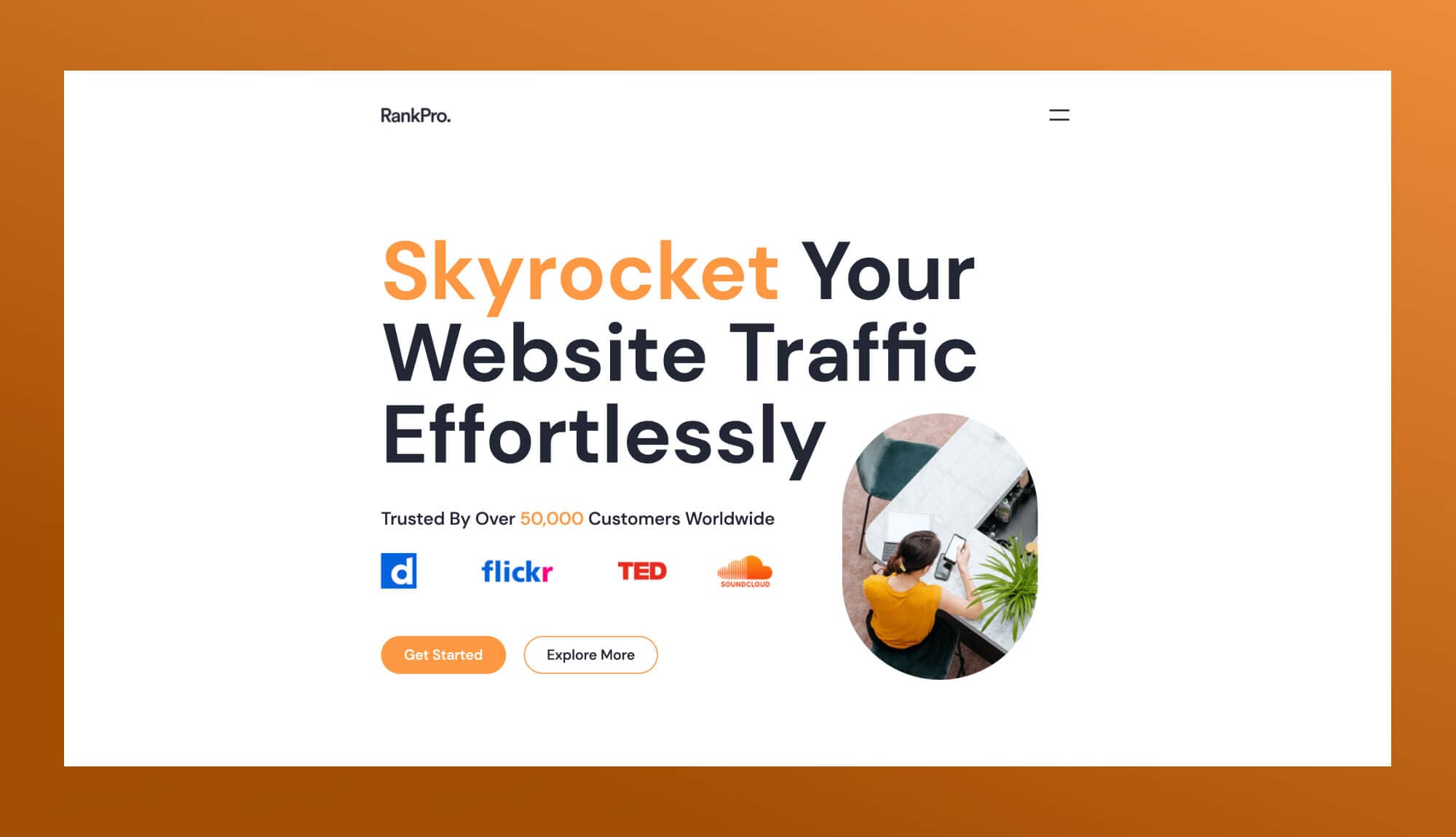 RankPro Hero Section For Gutenberg By Templately