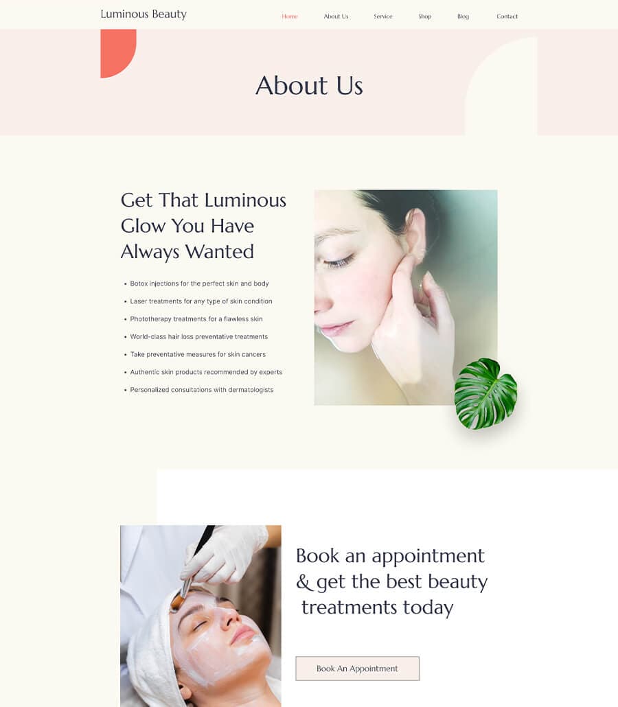 Luminous Beauty About Page thumbnail