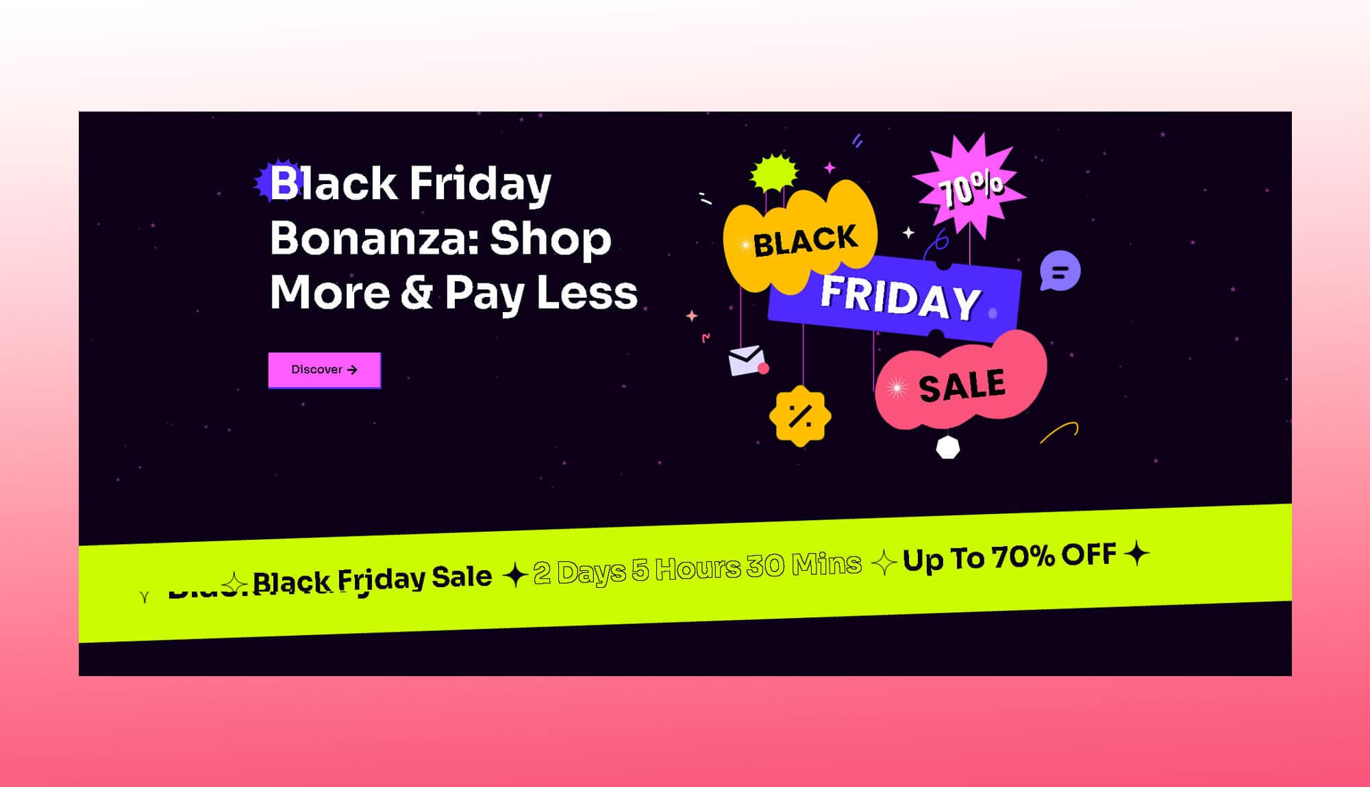 BlackMania Black Friday Hero Section Banner
