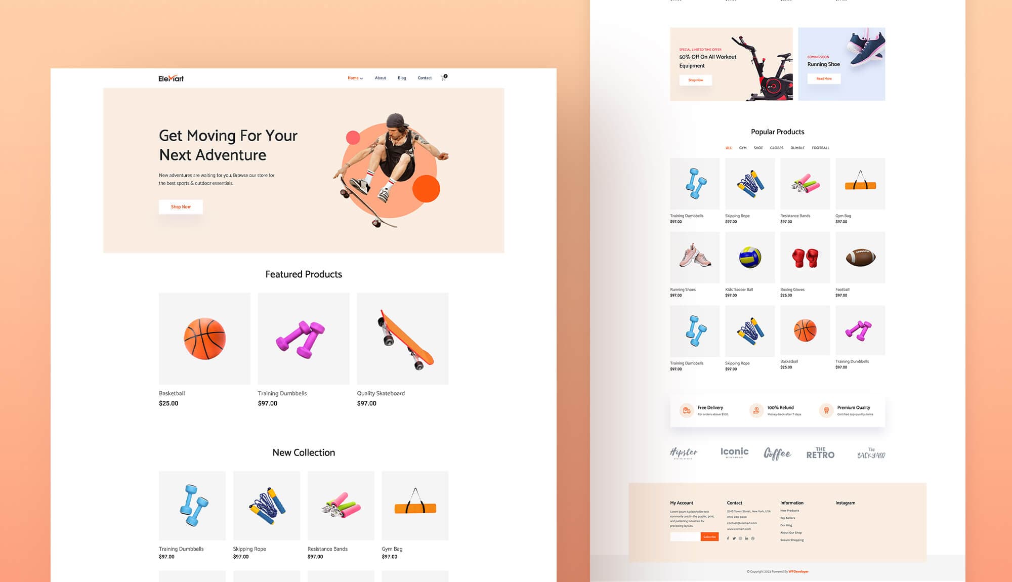 EleMart Home Sports For Gutenberg Banner