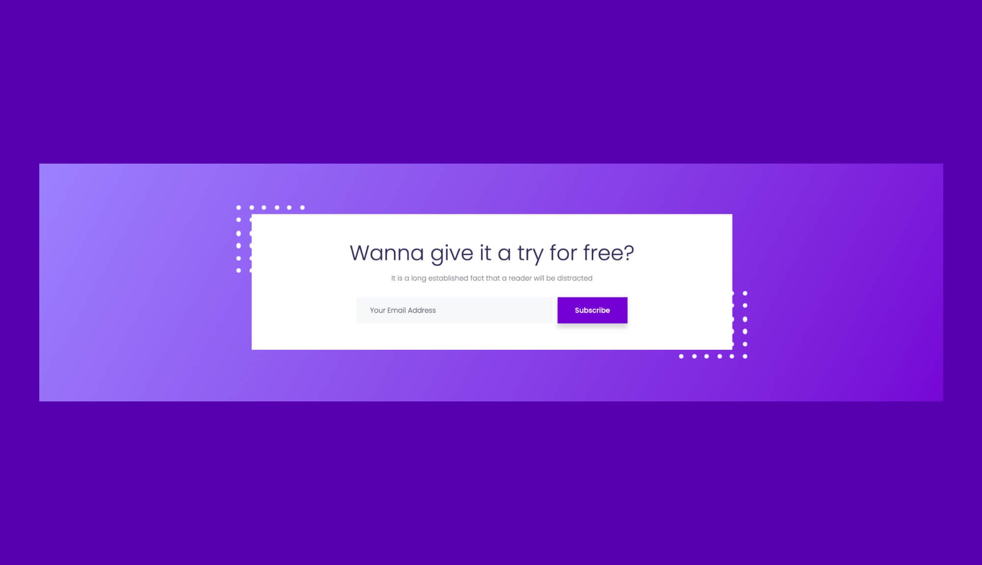 SaaS Starter Subscription Section For Gutenberg Banner