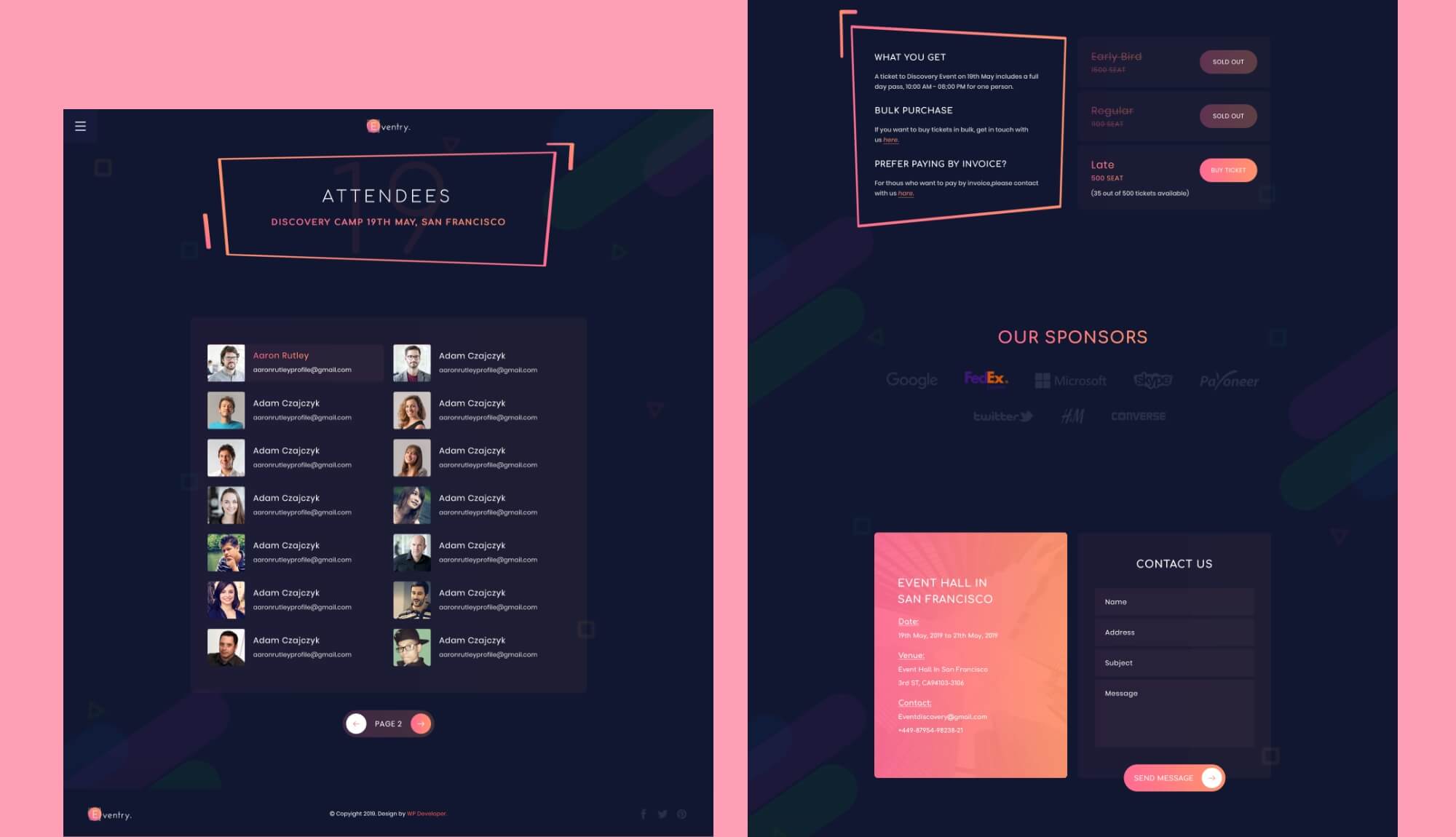 EventGree Event Template Attendees Banner