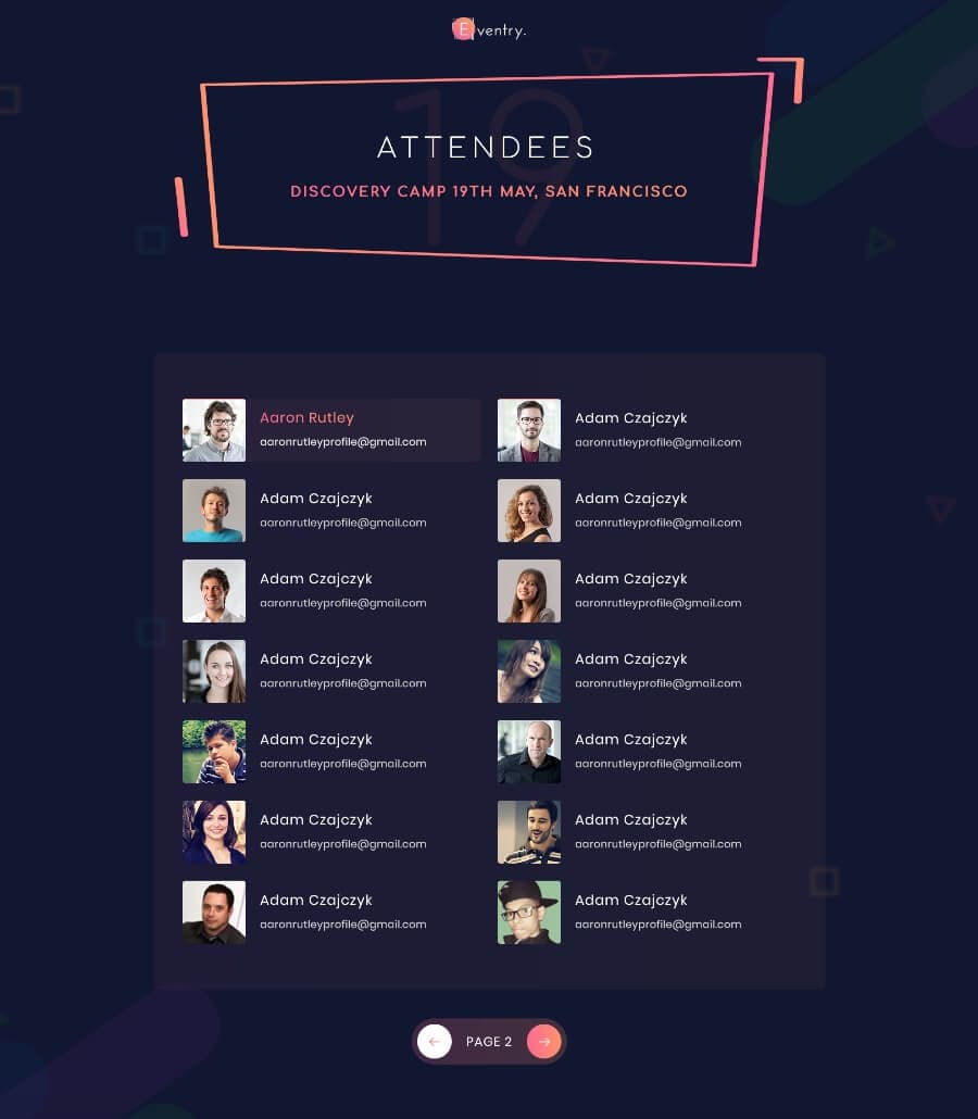 EventGree Event Template Attendees thumbnail