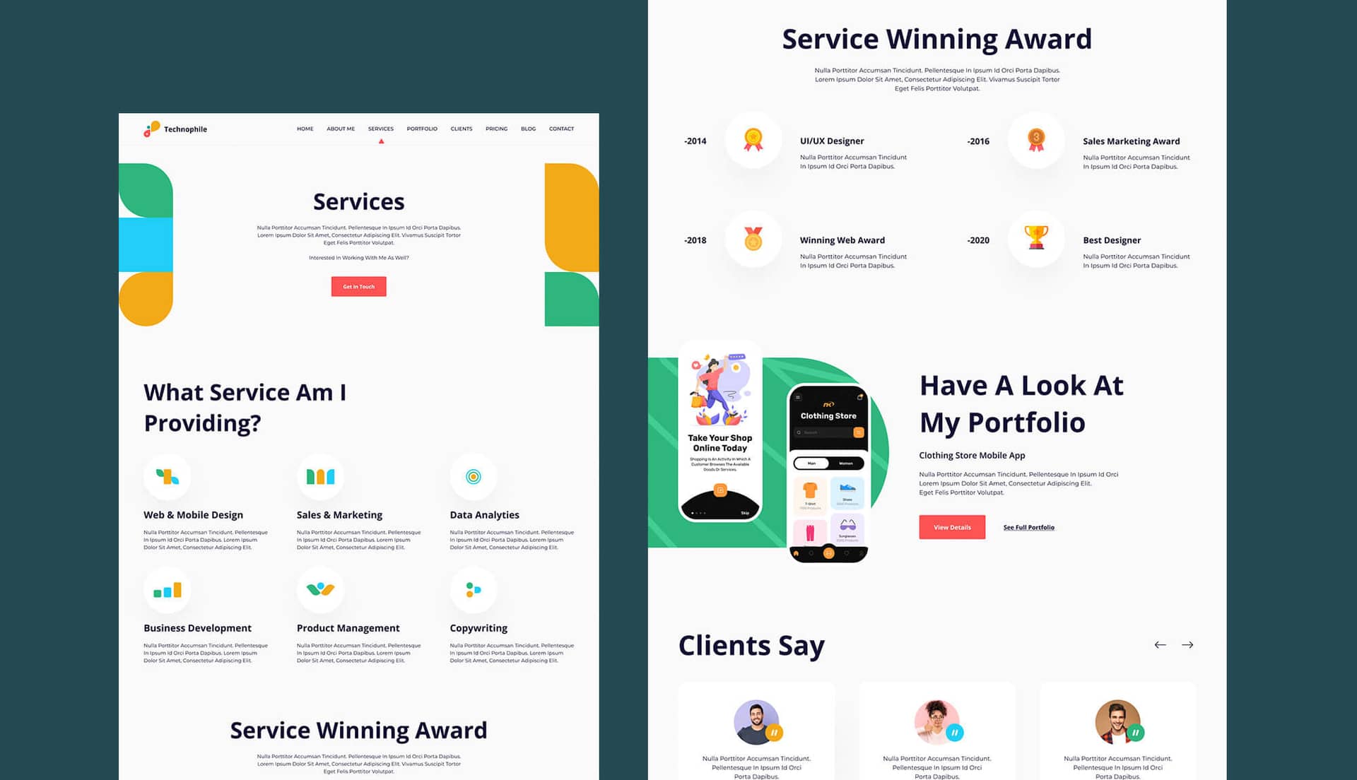 Technophile Services Page By Templately