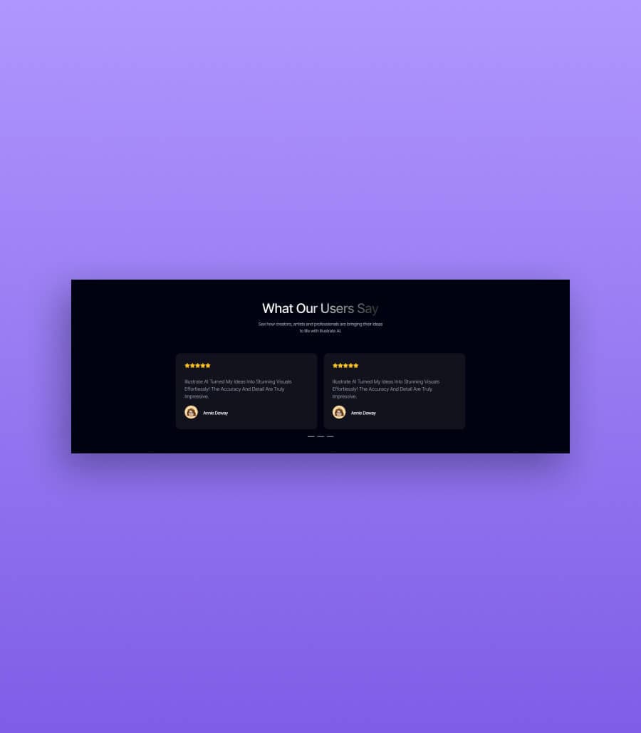 IllustrateAI Testimonial Section for Gutenberg thumbnail