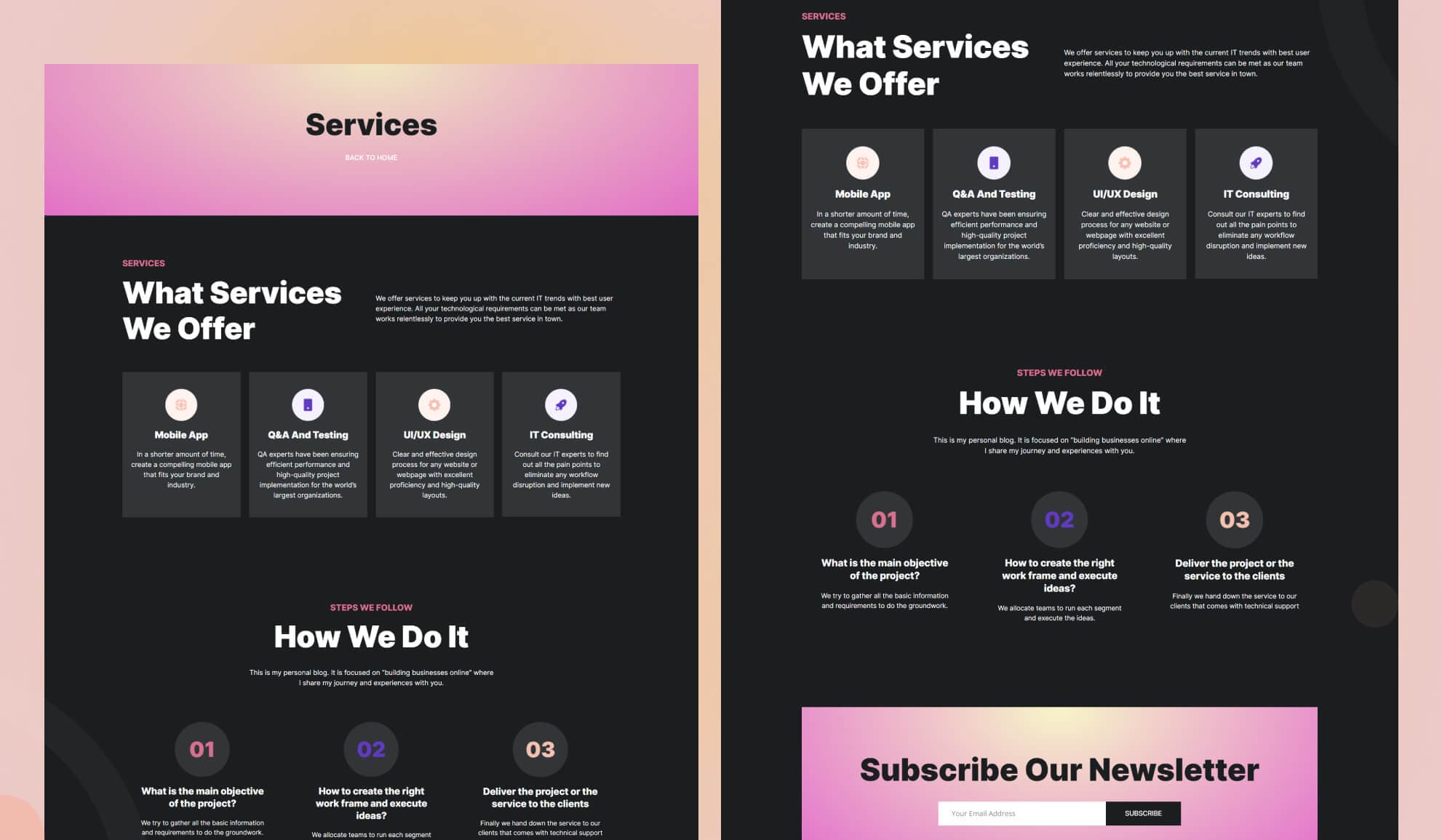 Coderlytics Services Page For Gutenberg Banner