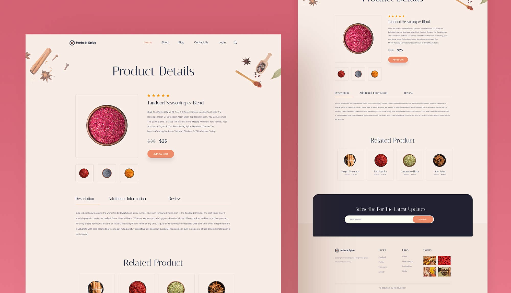 Herbs N Spices Single Product Page Banner