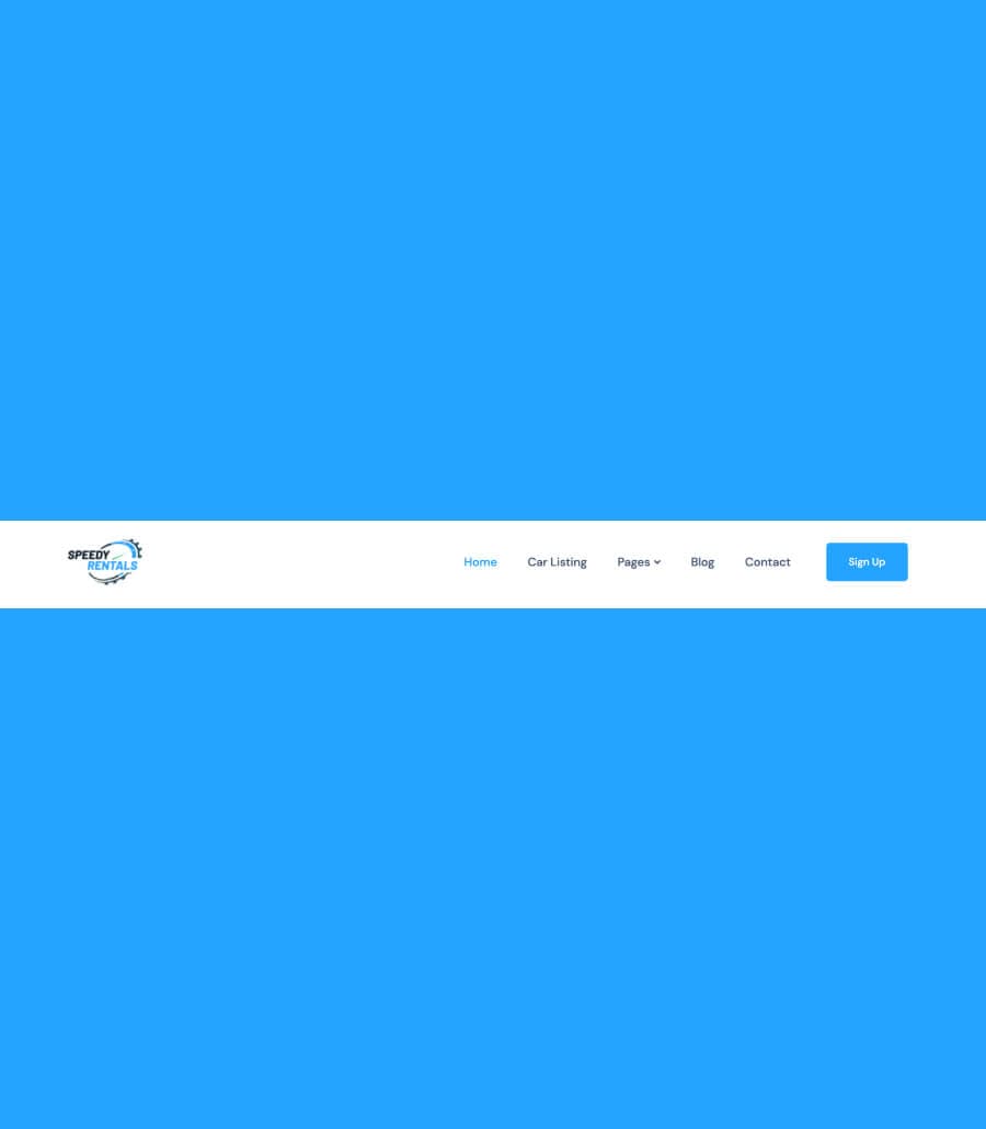 Speedy Rentals Header By Templately