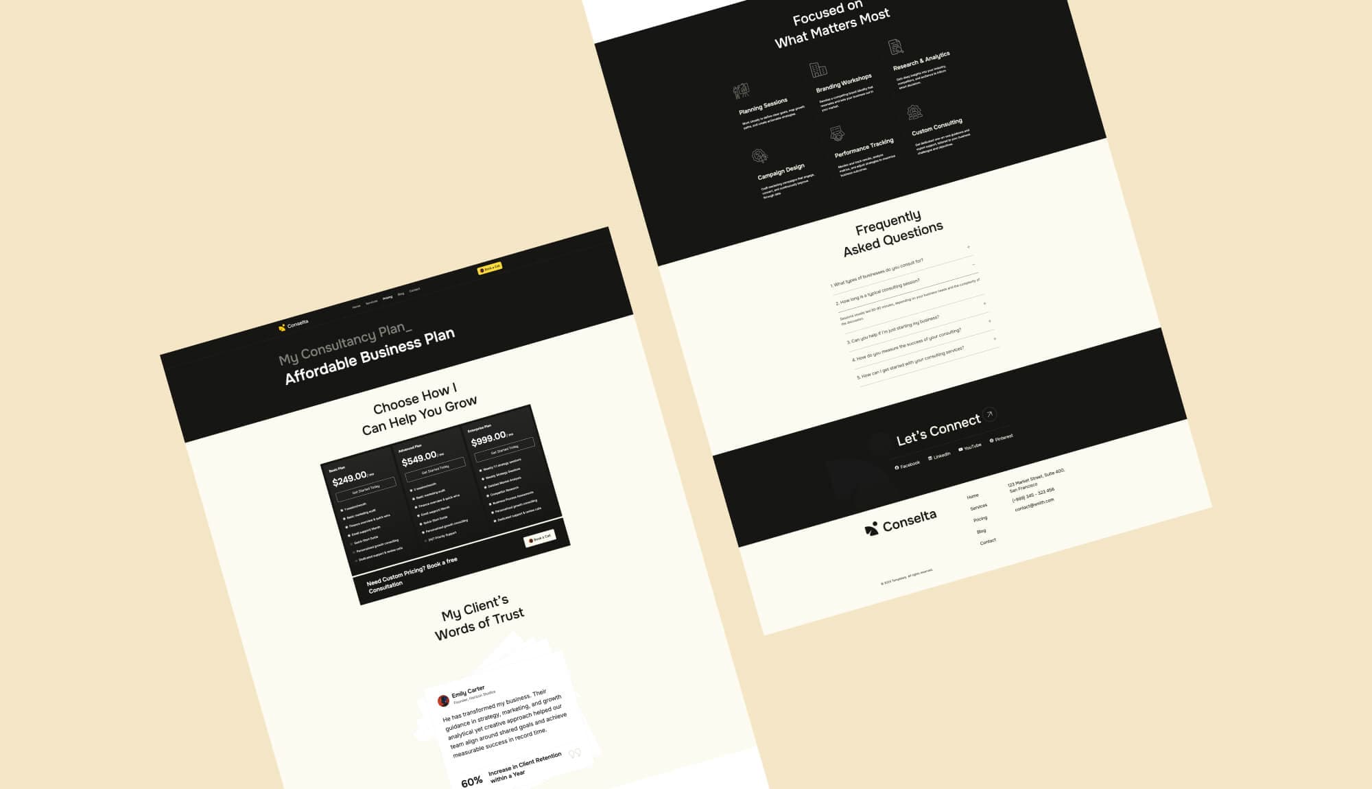Conselta Pricing Page By Templately