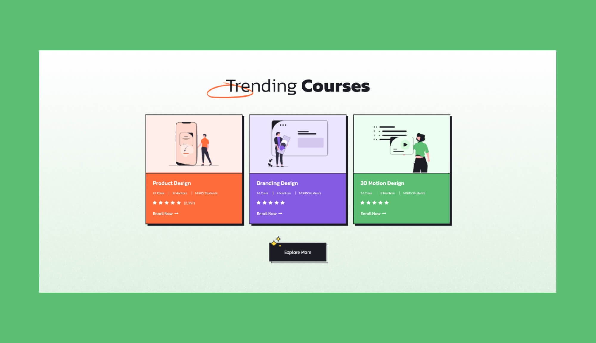 NextLearn Trending Course Section For Gutenberg Banner