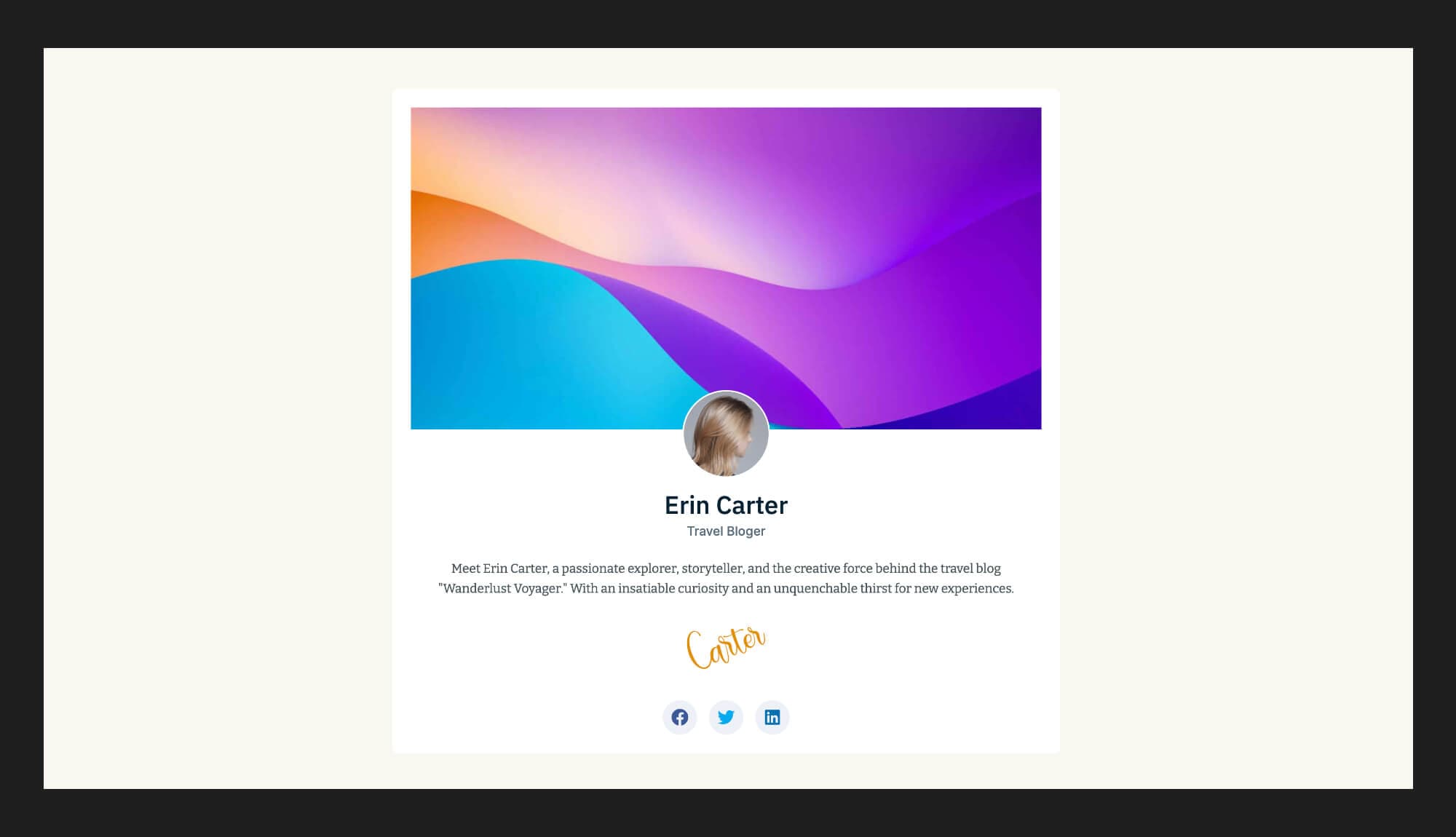 BloggerZen Author Card Section For Gutenberg Banner