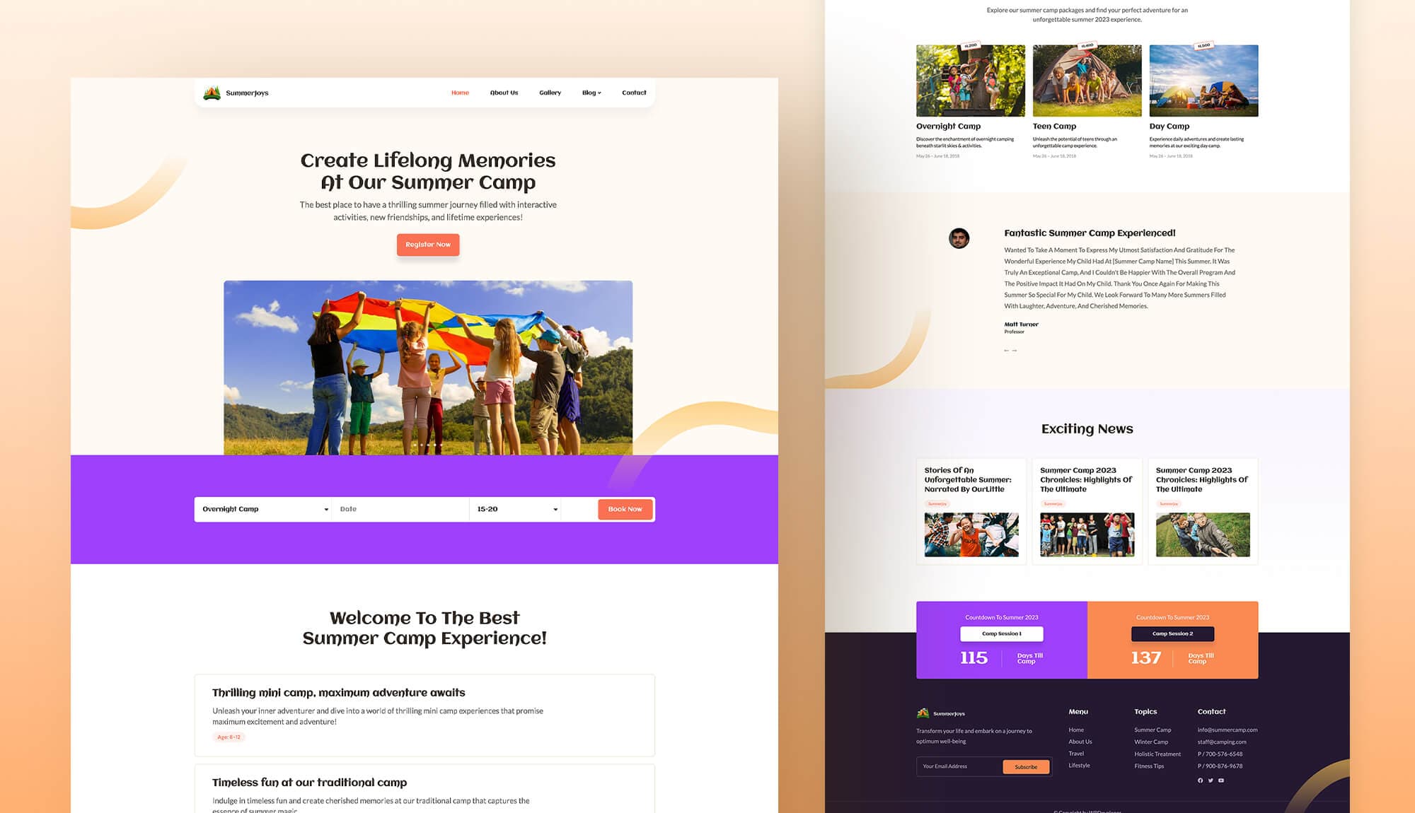 SummerJoy Home Page For Gutenberg Banner