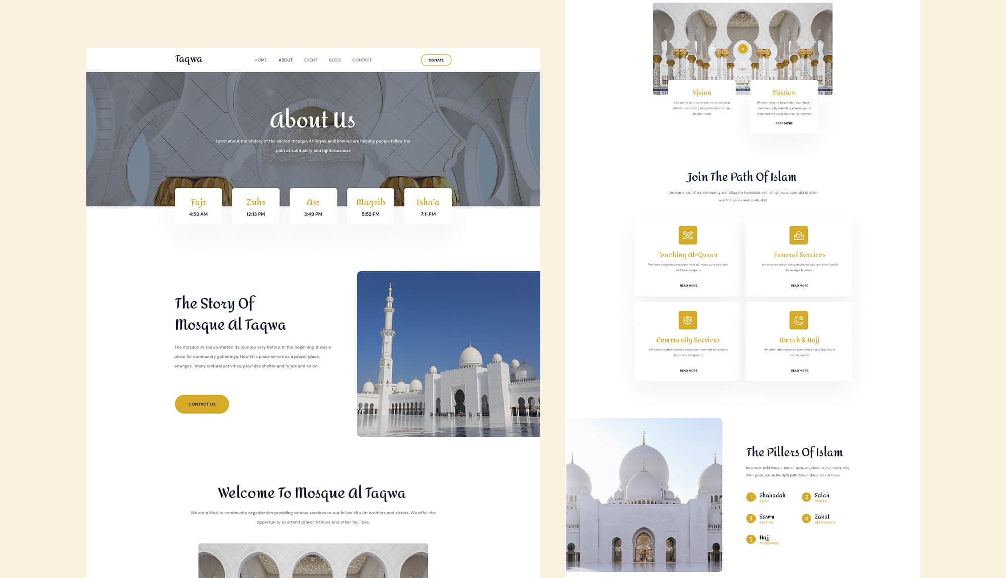 Taqwa About Page Banner