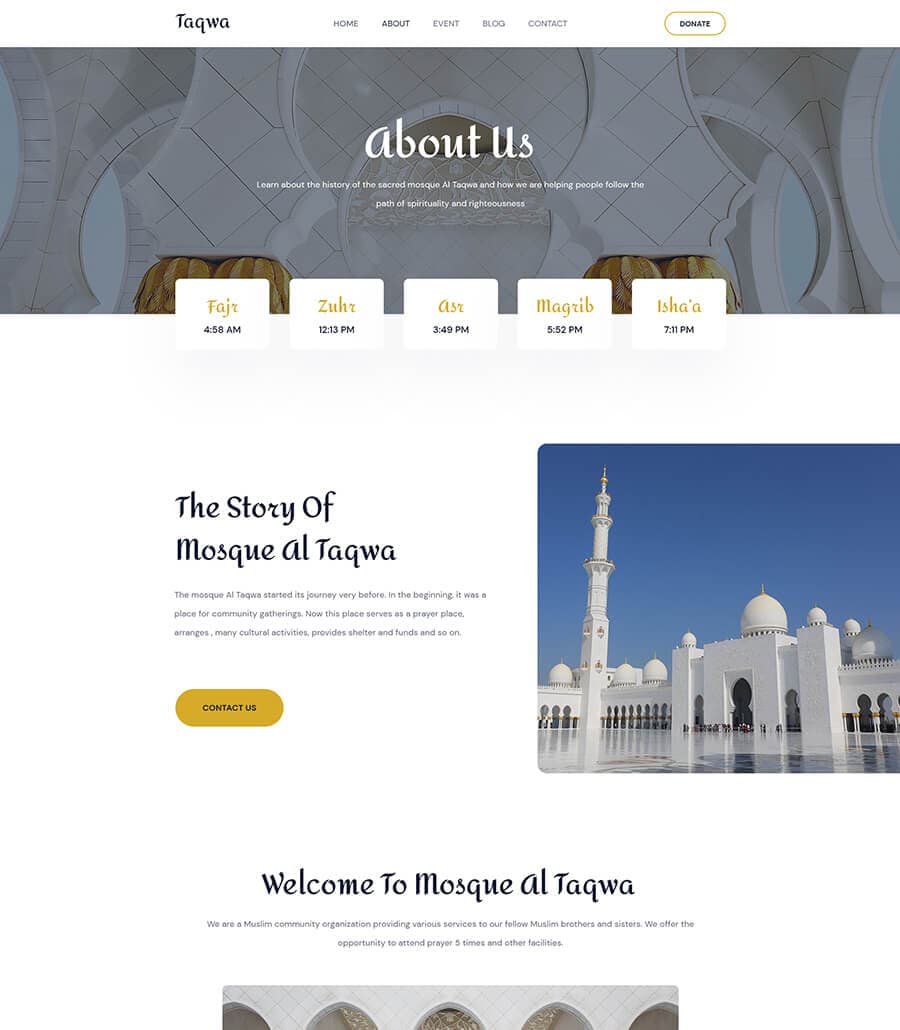 Taqwa About Page thumbnail