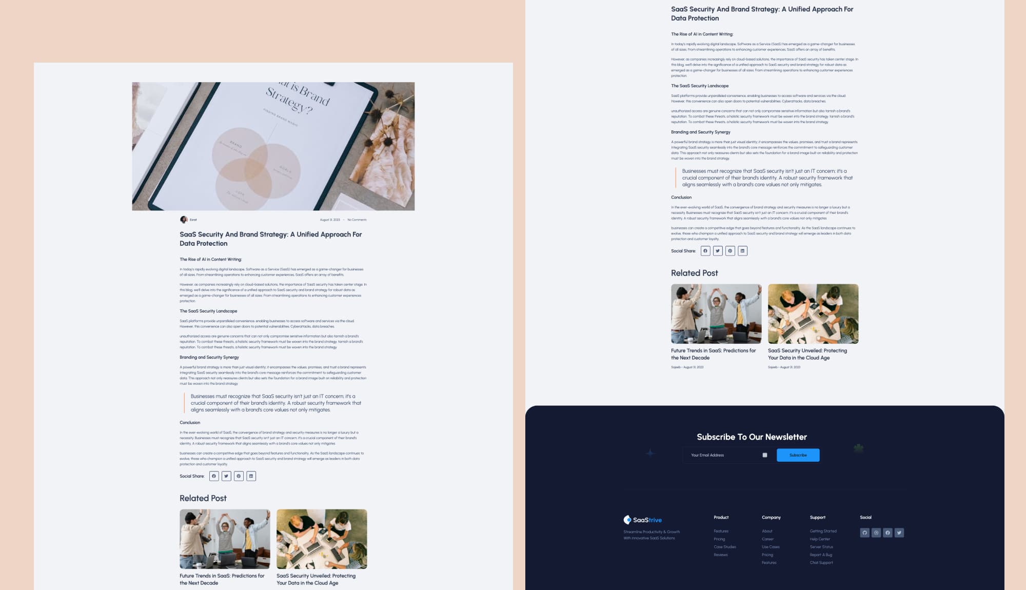 SaaStrive Blog Details Page Banner