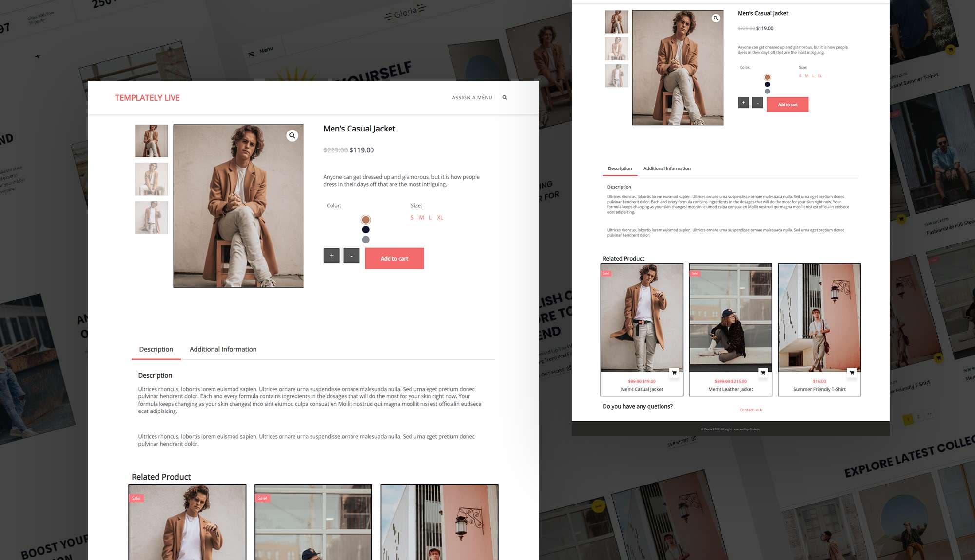 Gloria Boutique Single Product Page Banner