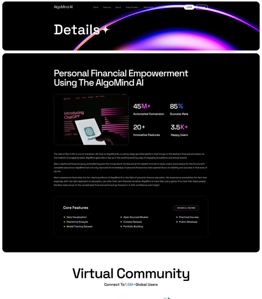 AlgoMind AI Case Studies Details Page thumbnail