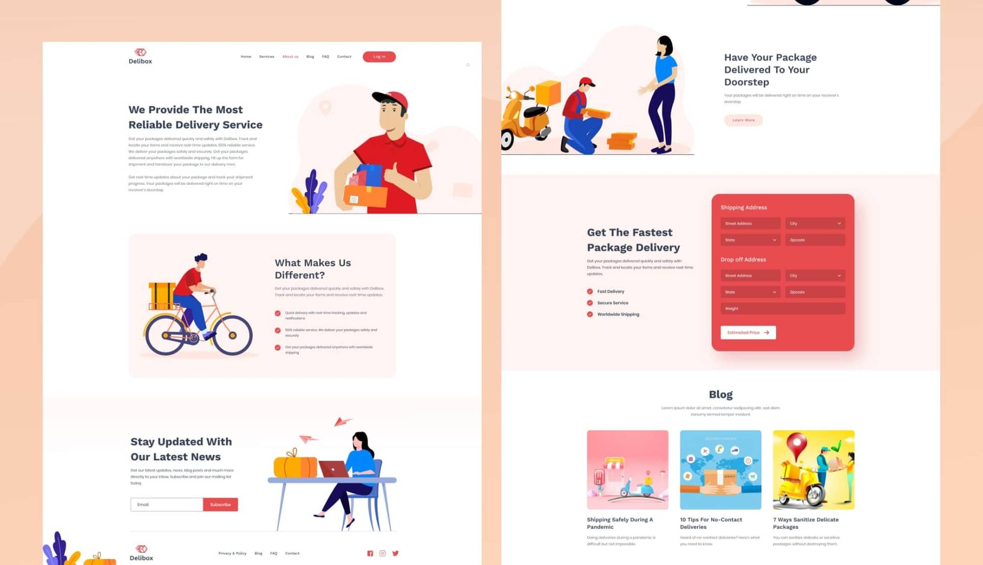Delibox About Page By Templately