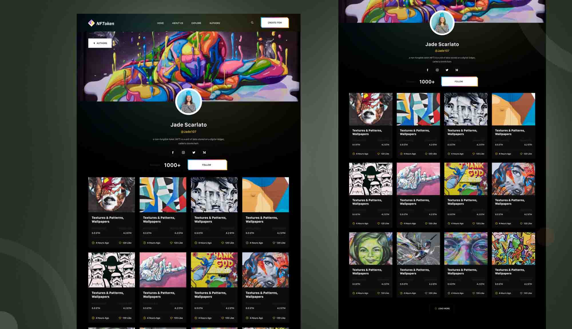 NFToken Author Profile Page By Templately