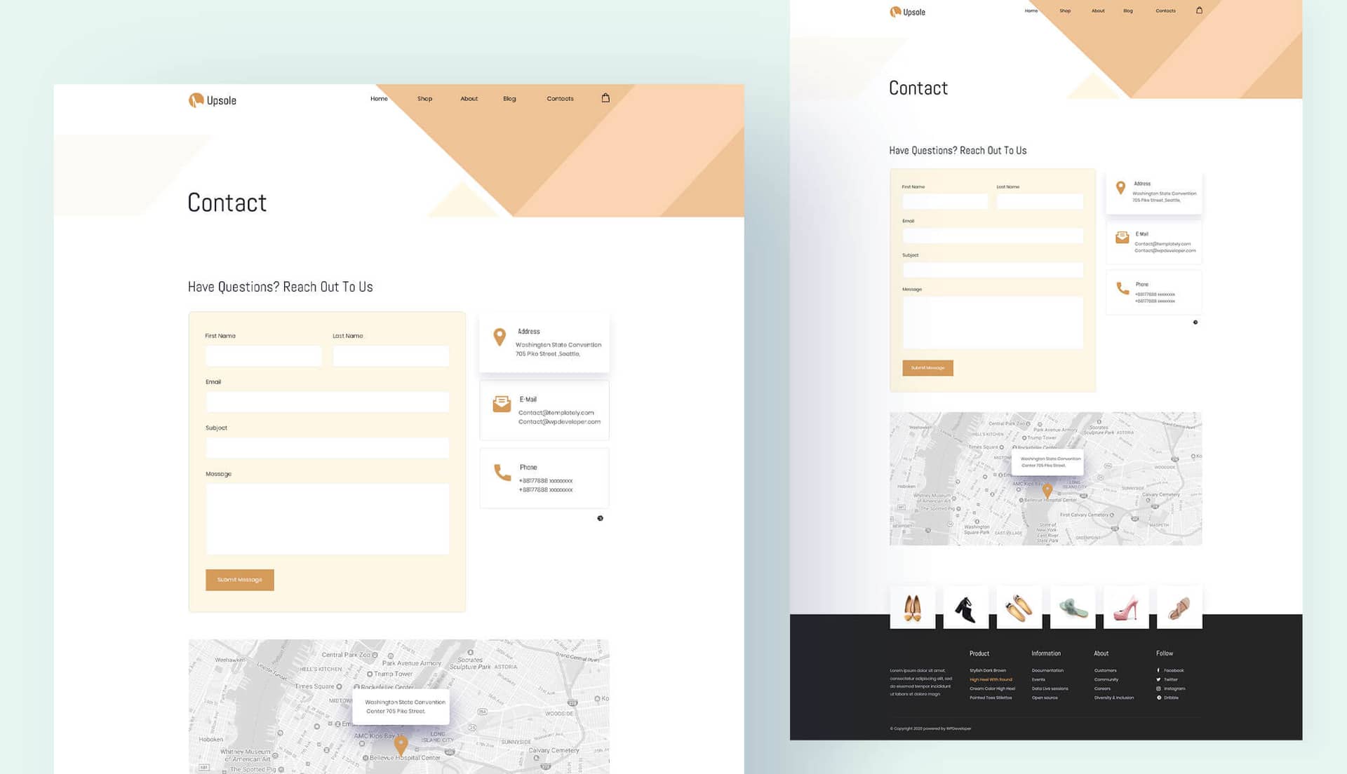 Upsole Contact Page By Templately