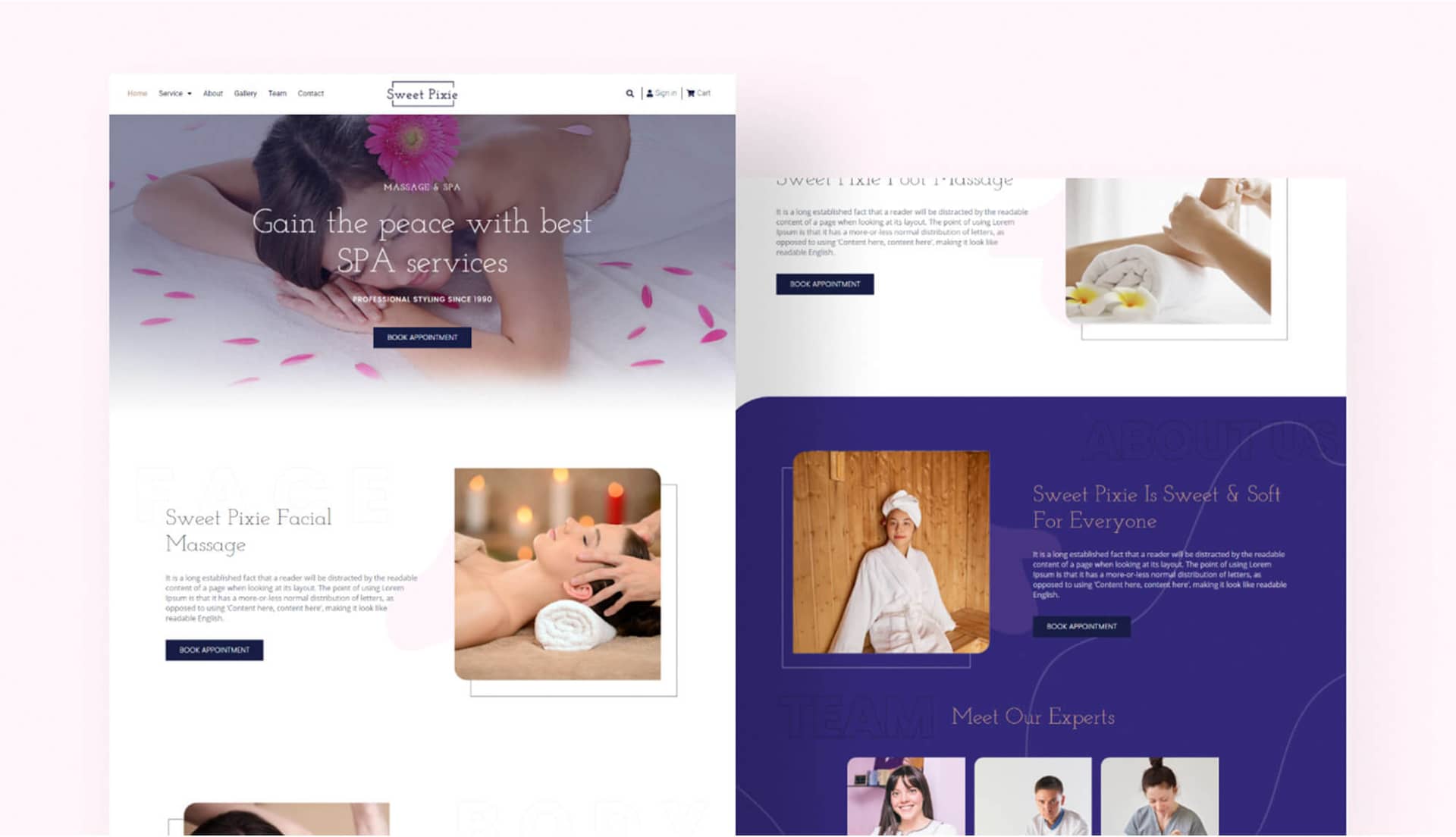 Sweet Pixie Home Page By Templately