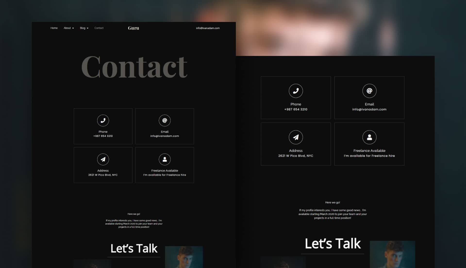 Guru Contact Page By Templately