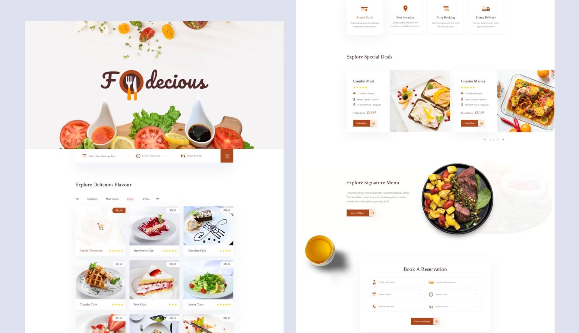 Foodiecious Home By Templately